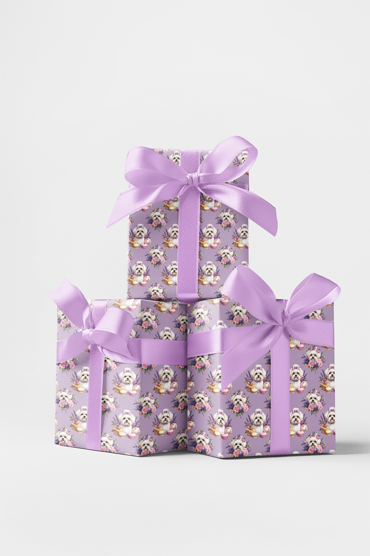 Parisian Maltese Celebration Wrapping Paper