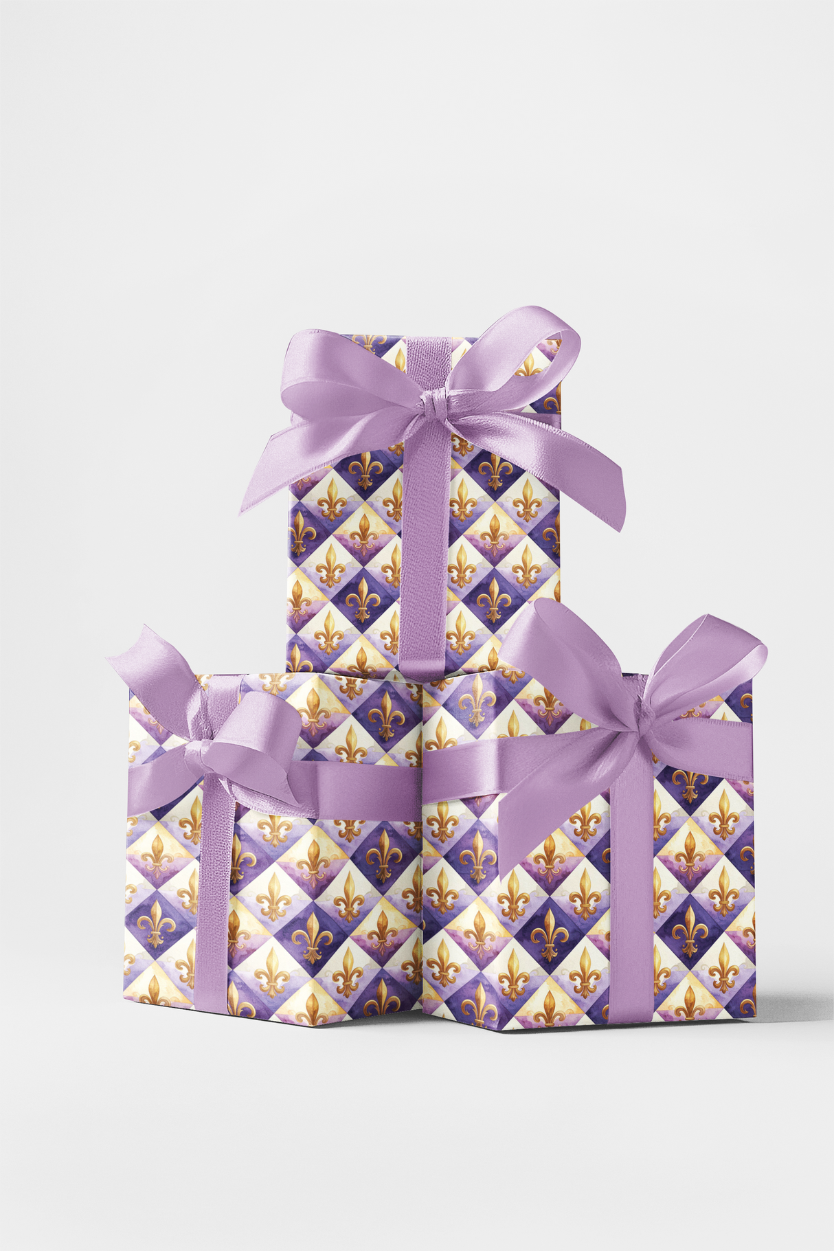 Fleur-de-Lis & Royal Medallion Wrapping Paper