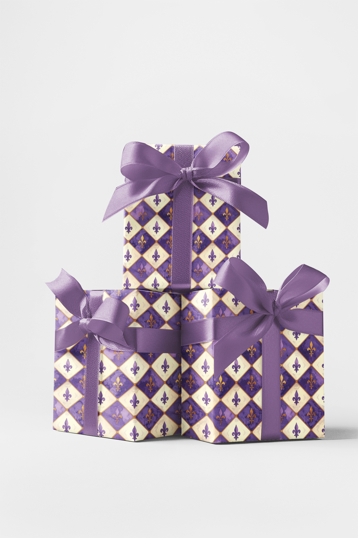 Royal Fleur-de-Lis Charm Wrapping Paper
