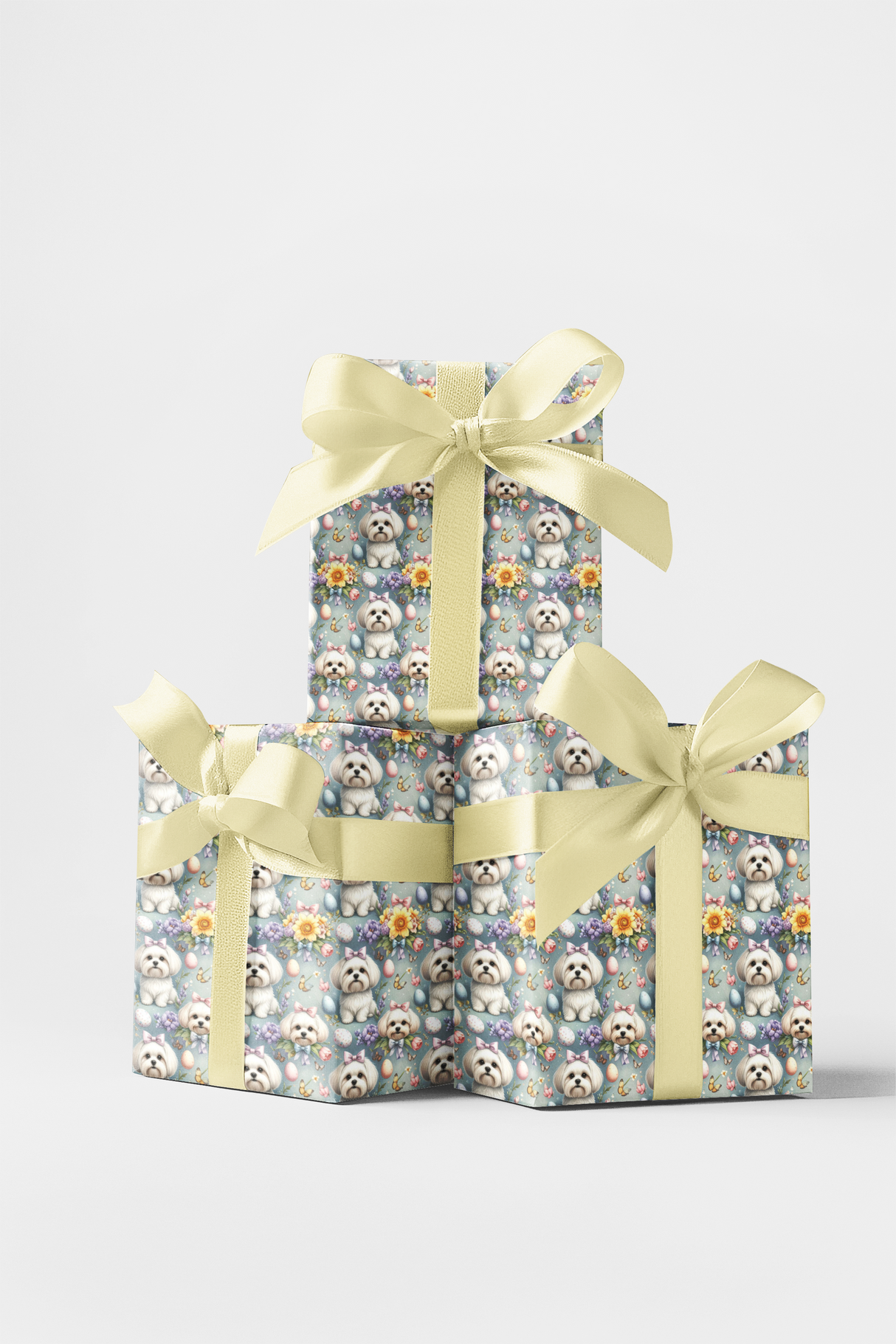 Easter Garden Maltese Wrapping Paper
