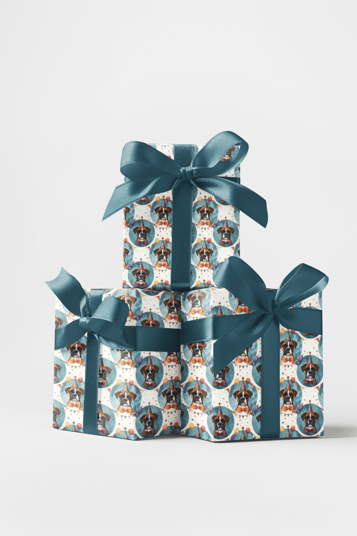 Birthday Hats Boxer Celebration Wrapping Paper - London Penny Gift Wrap