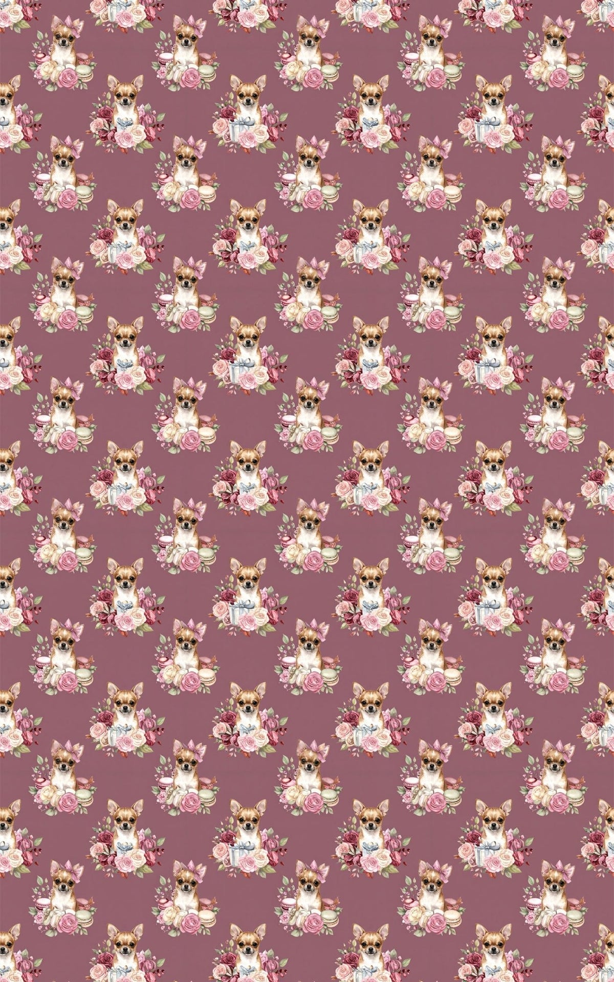 Parisian Chihuahua Birthday Wrapping Paper - London Penny Gift Wrap