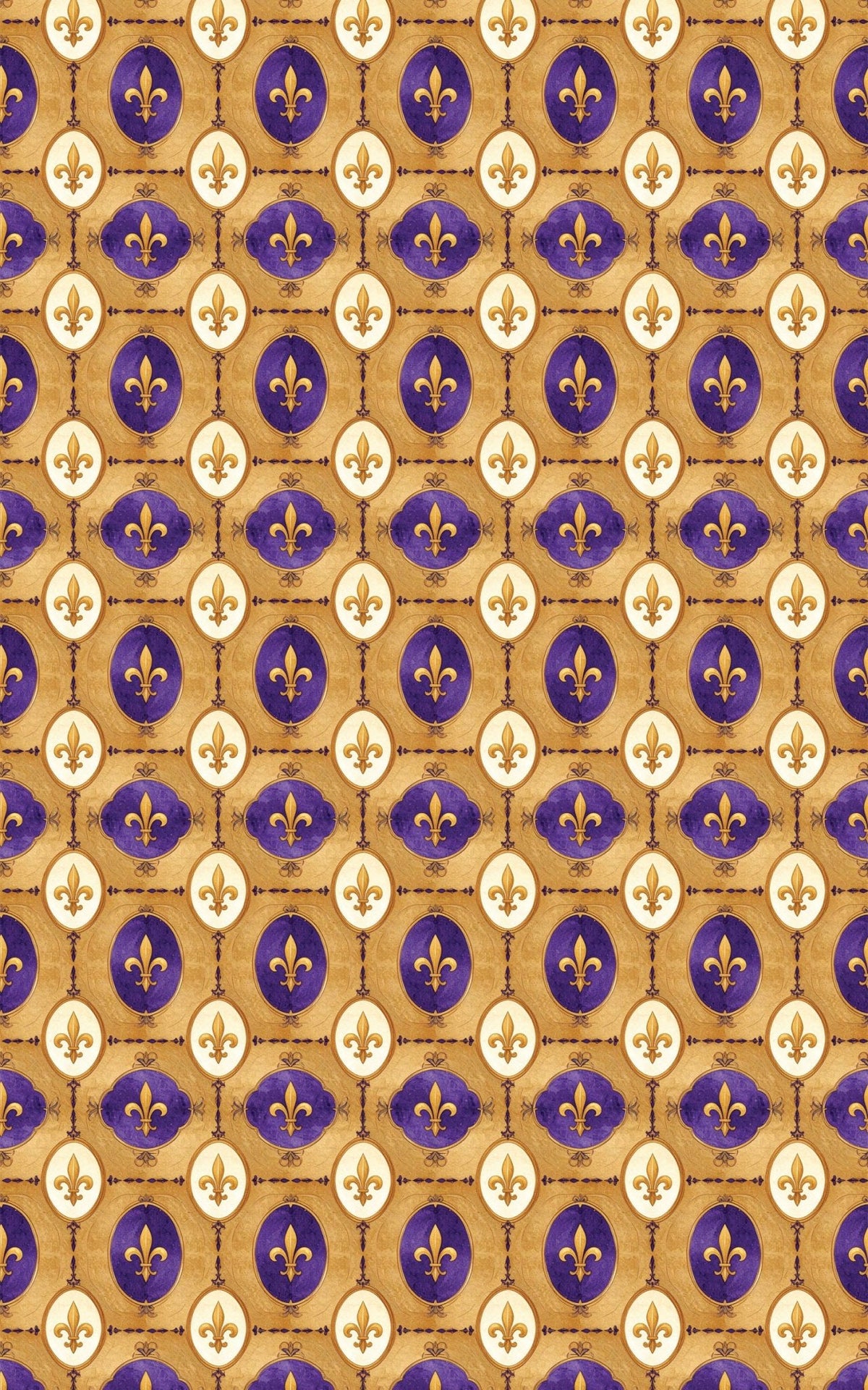 Fleur-de-Lis Frame Wrapping Paper - London Penny Gift Wrap