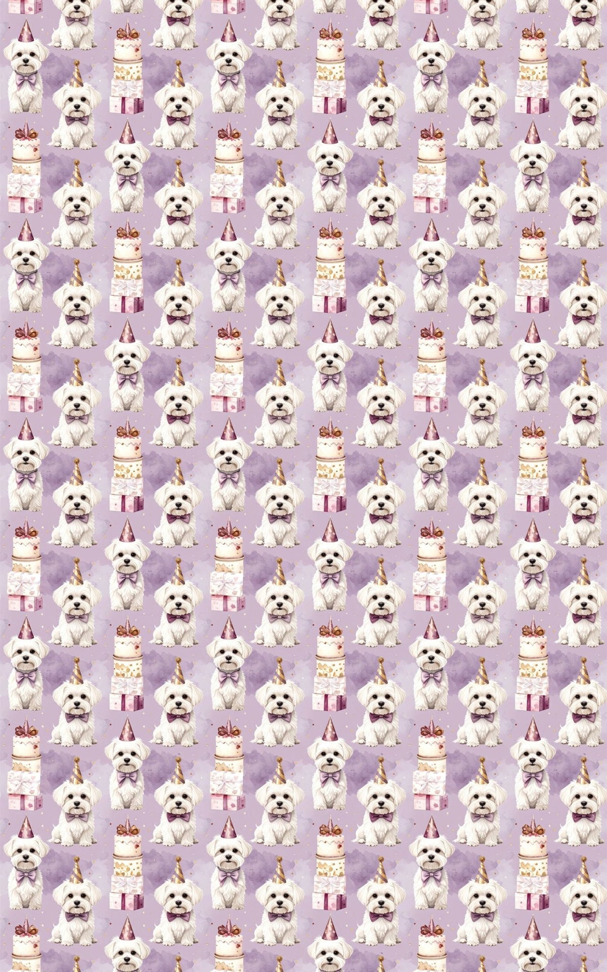 Maltese Birthday Bash Wrapping Paper - London Penny Gift Wrap