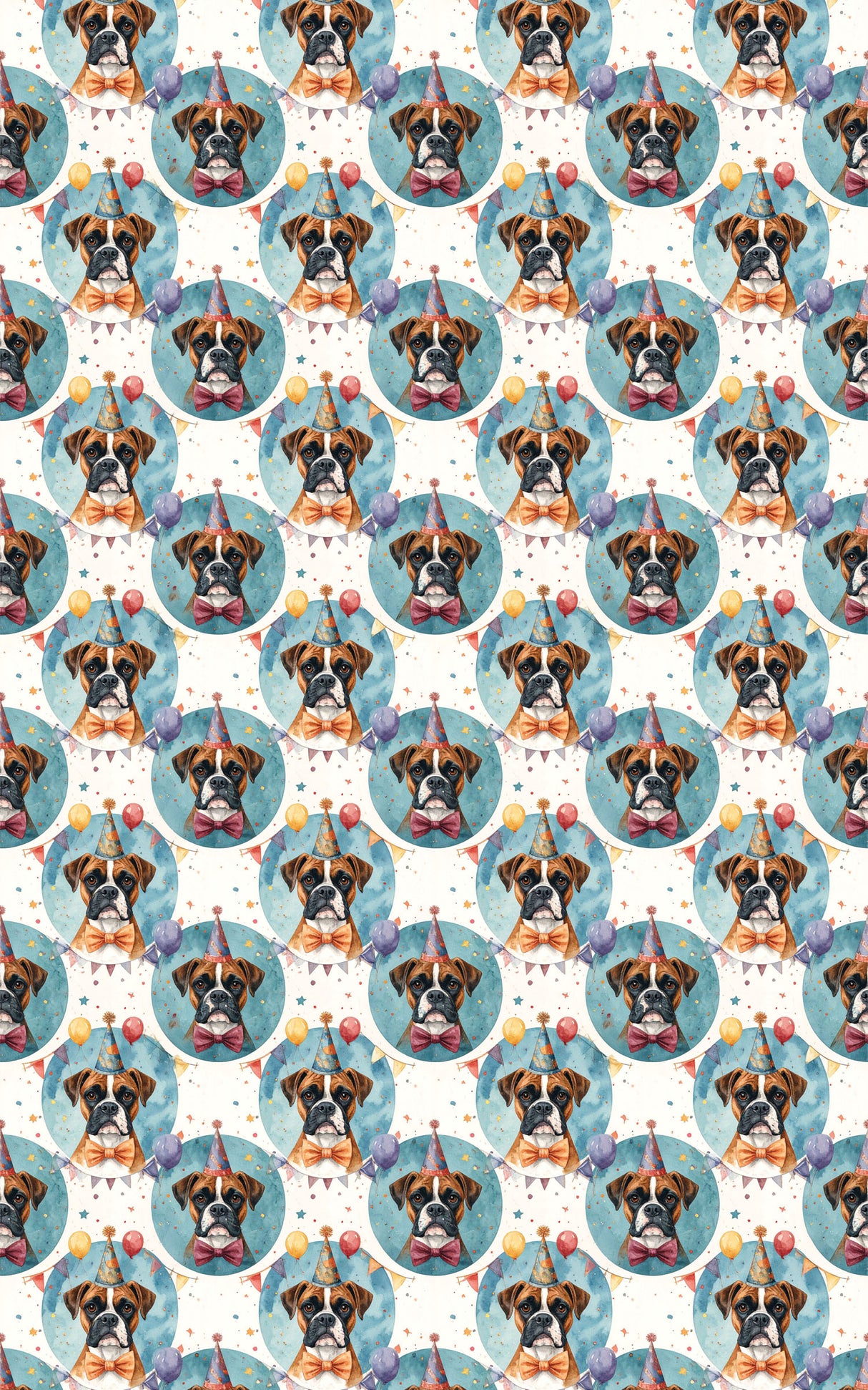 Birthday Hats Boxer Celebration Wrapping Paper