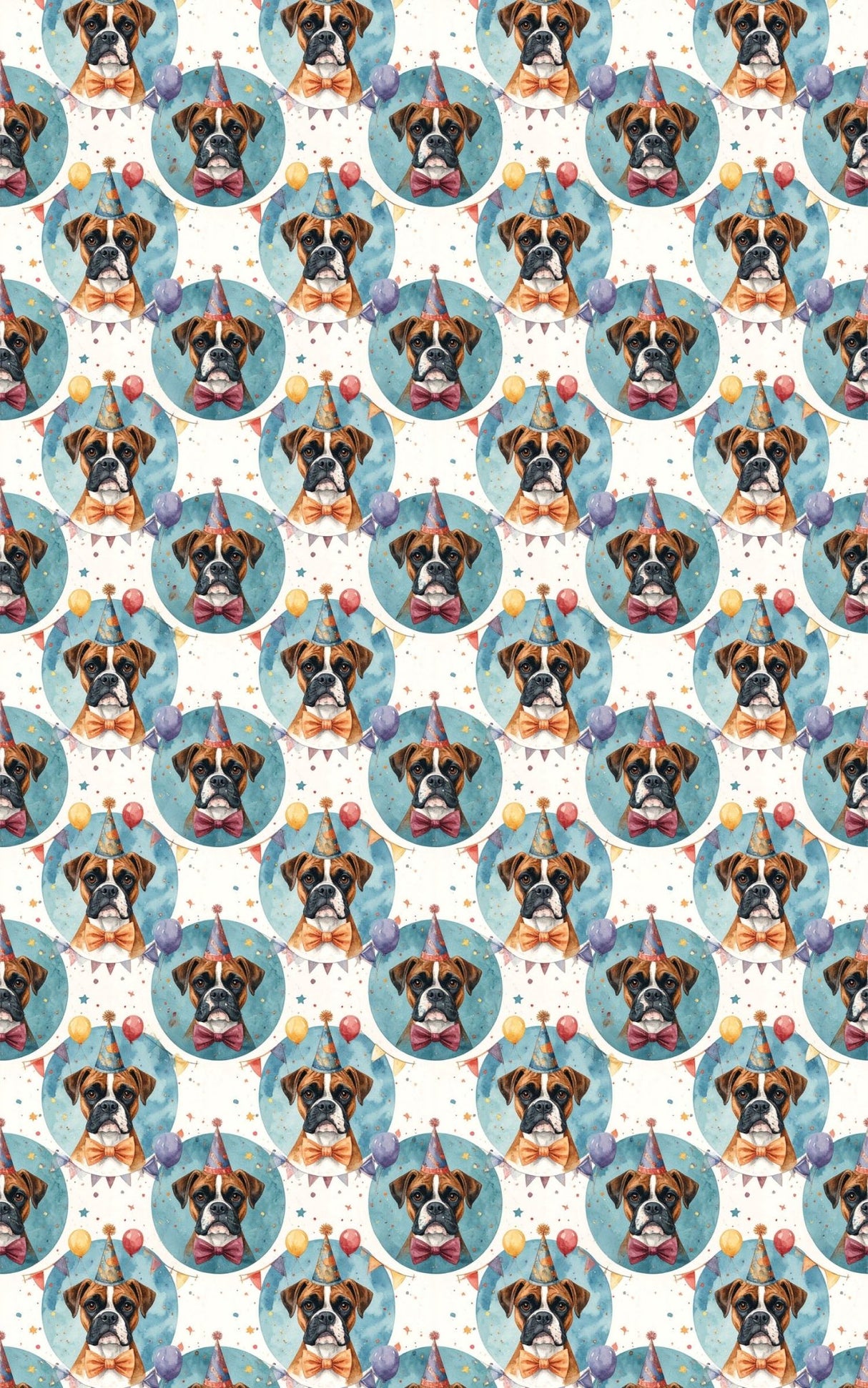 Birthday Hats Boxer Celebration Wrapping Paper - London Penny Gift Wrap