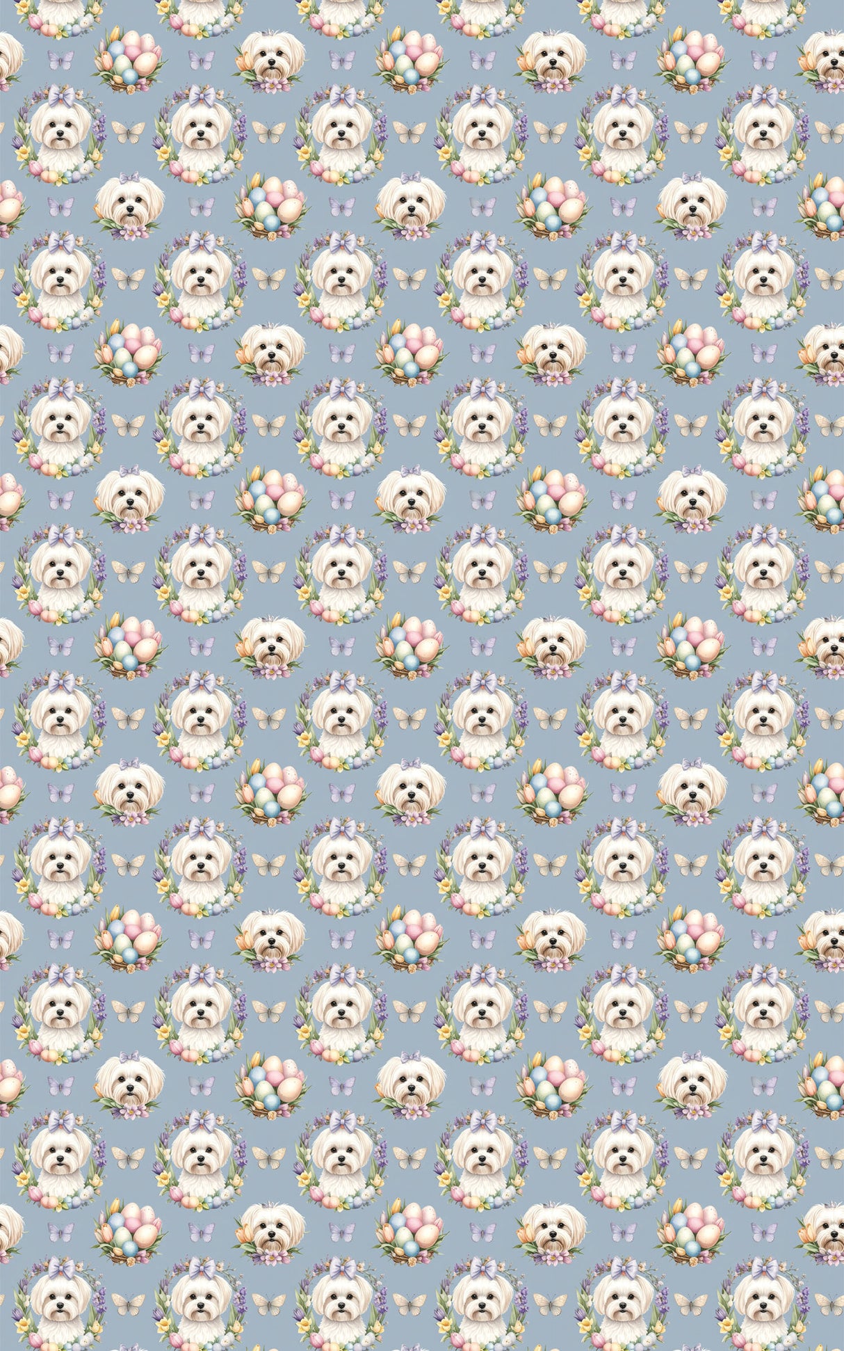 Pastel Easter Maltese Wrapping Paper