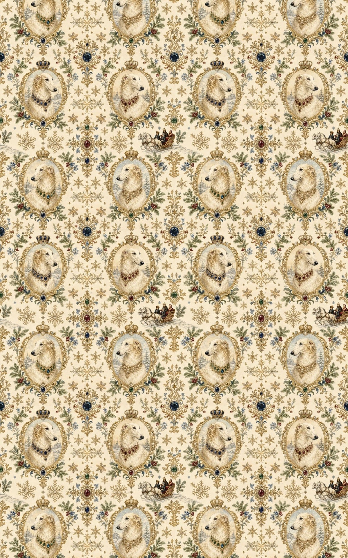 Royal Borzoi Crest Wrapping Paper - London Penny Gift Wrap