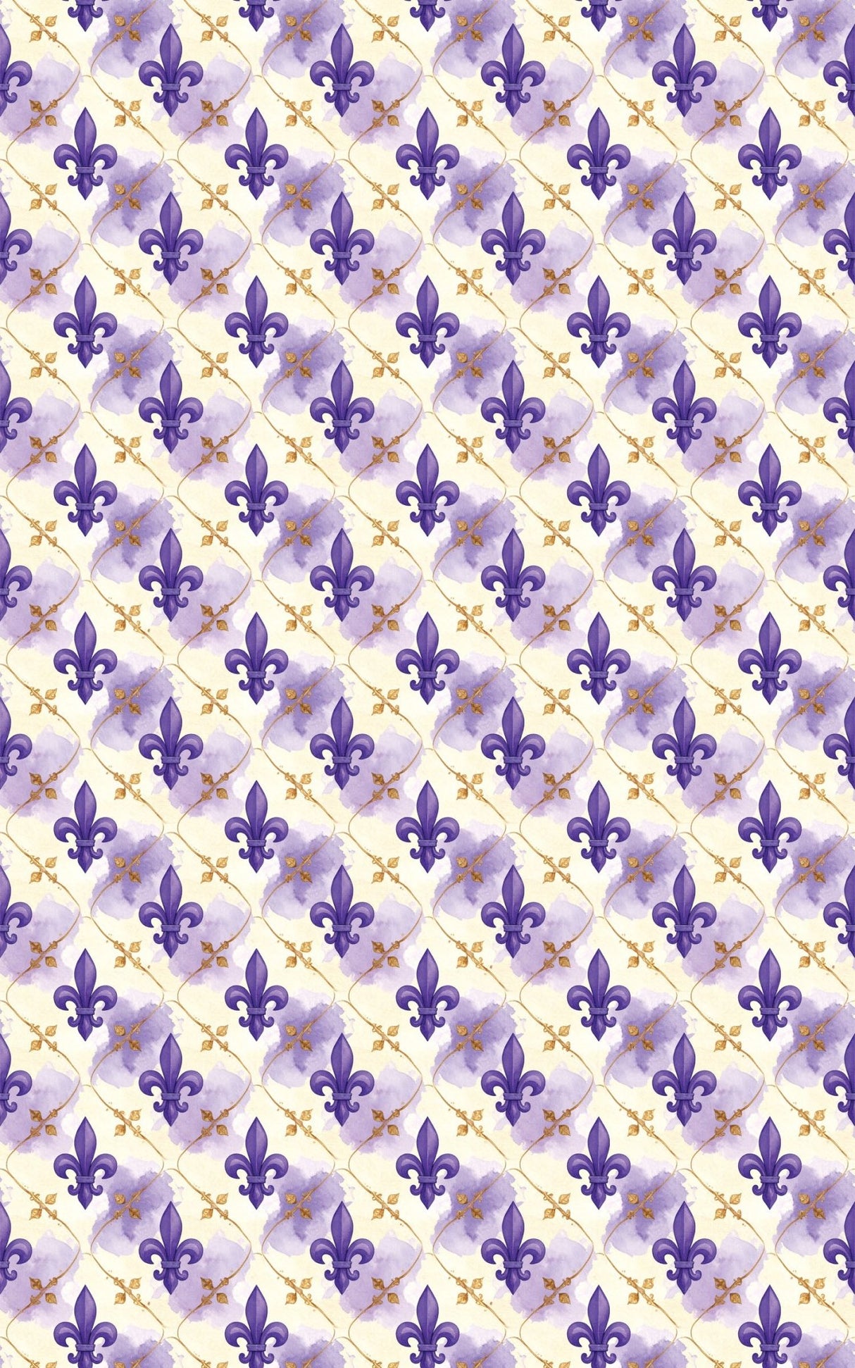 Ornamental Fleur-de-Lis Rows Wrapping Paper - London Penny Gift Wrap