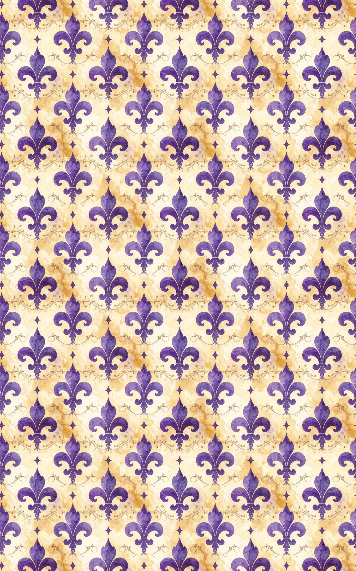 Lavender Fleur-de-Lis Garden Wrapping Paper - London Penny Gift Wrap