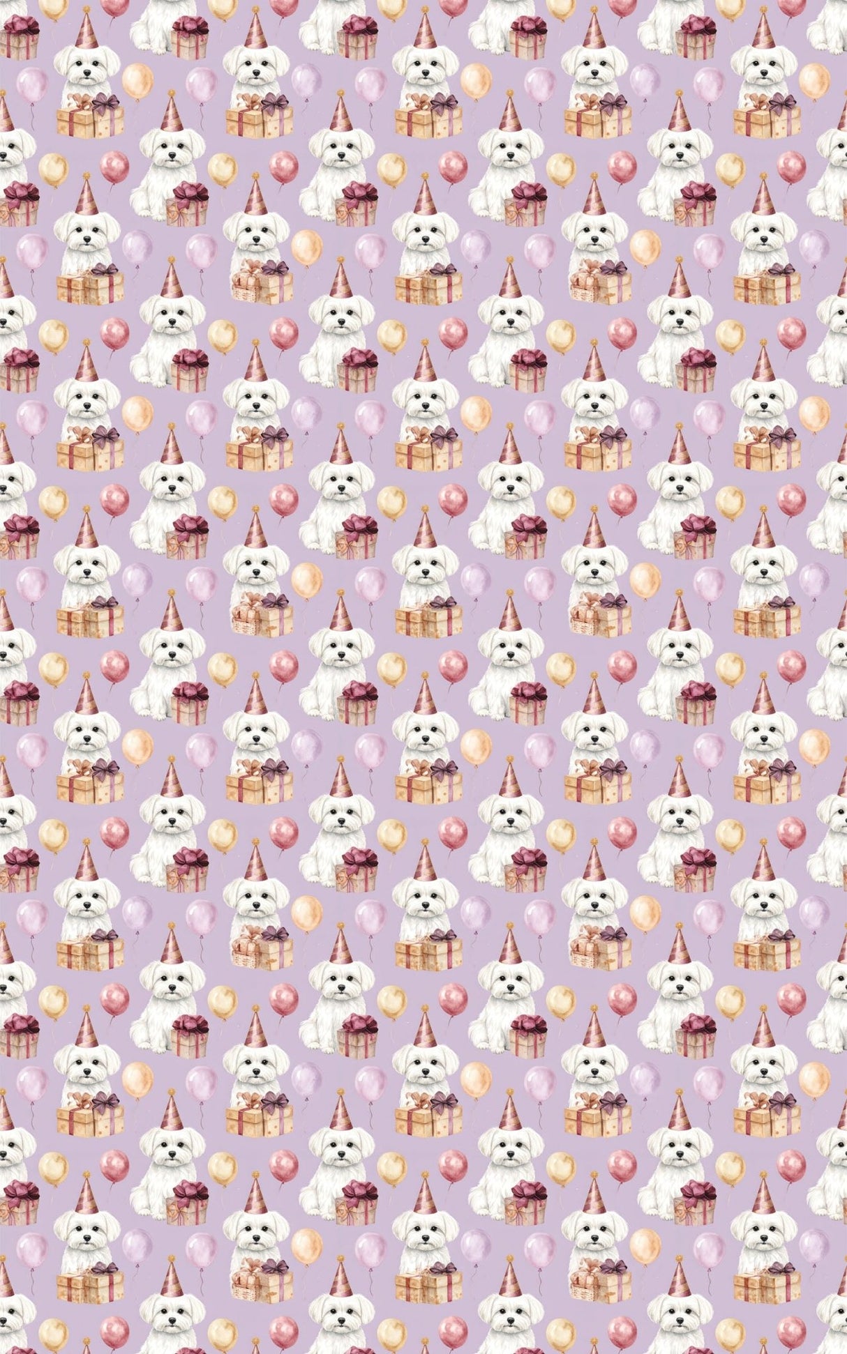 Festive Birthday Maltese Wrapping Paper - London Penny Gift Wrap