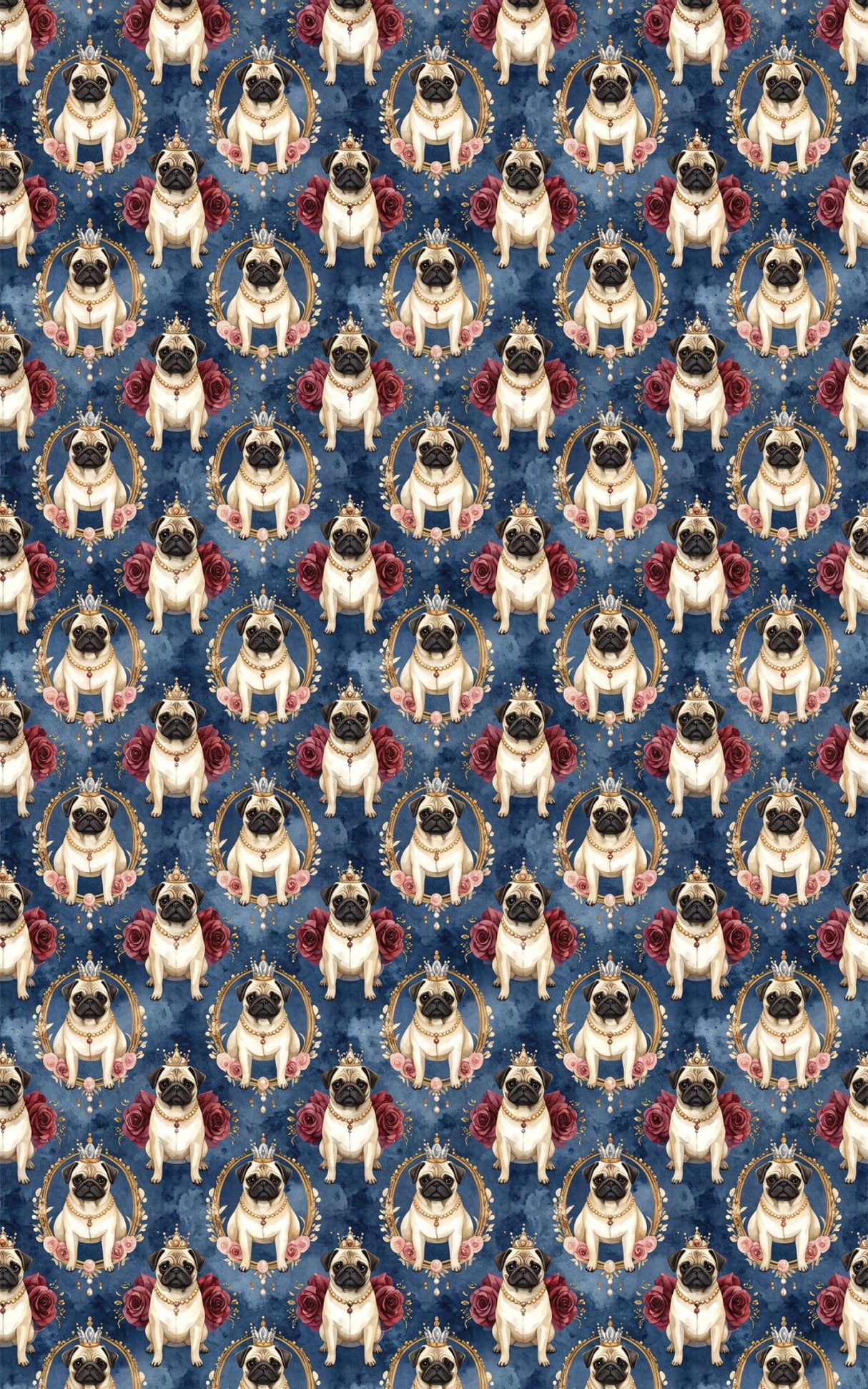 Regal Pug Celebration Wrapping Paper - London Penny Gift Wrap