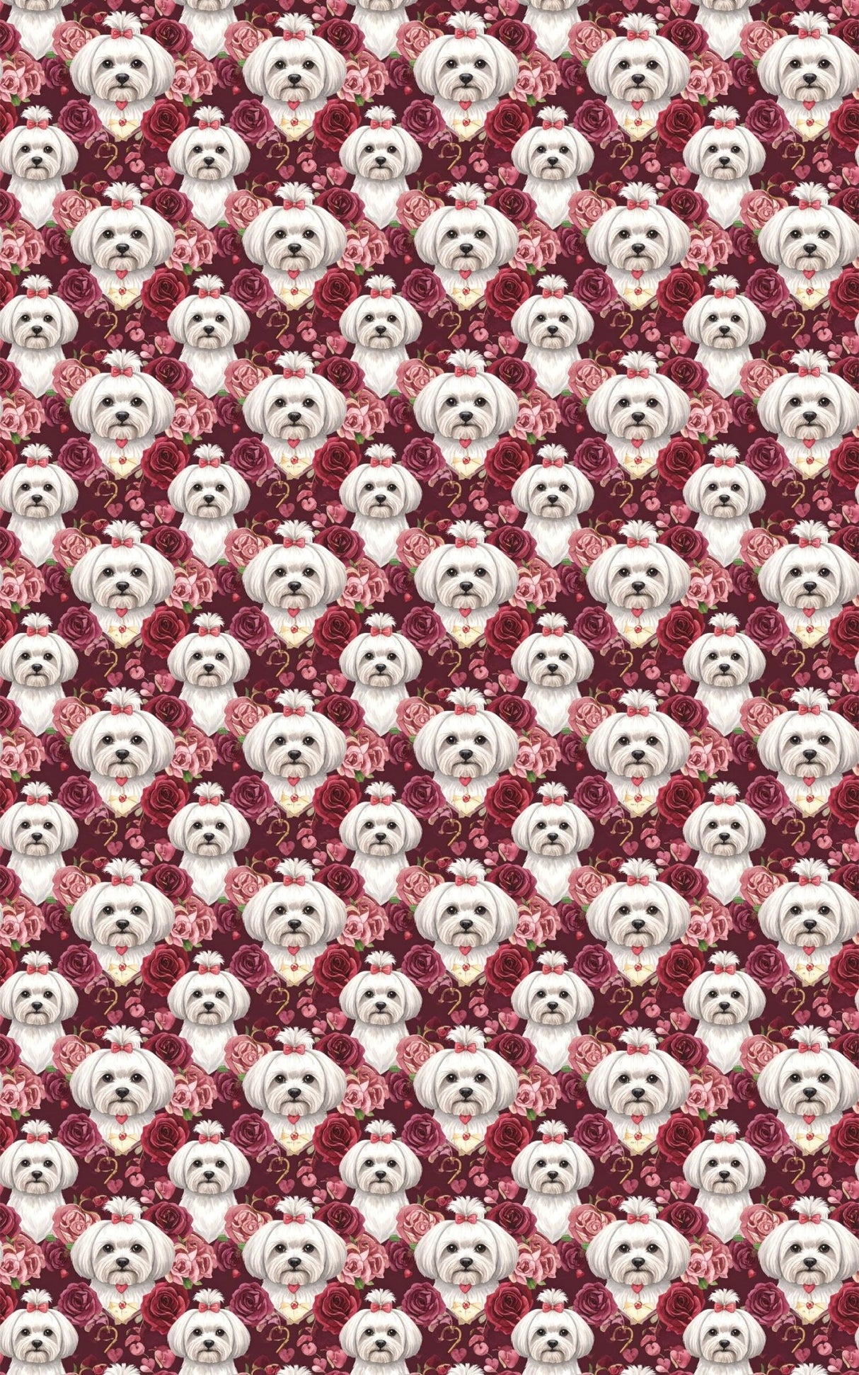 Romantic Valentine’s Maltese Wrapping Paper - London Penny Gift Wrap