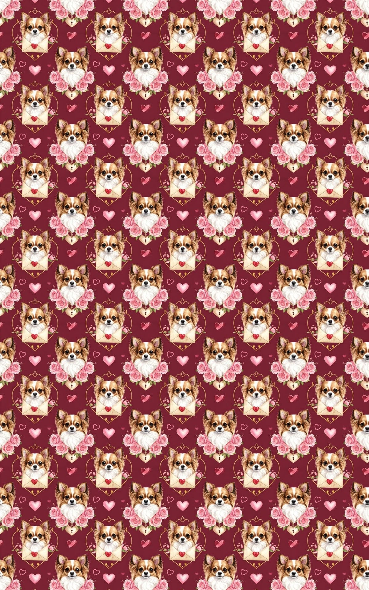 Valentine’s Chihuahua Sweethearts Wrapping Paper - London Penny Gift Wrap