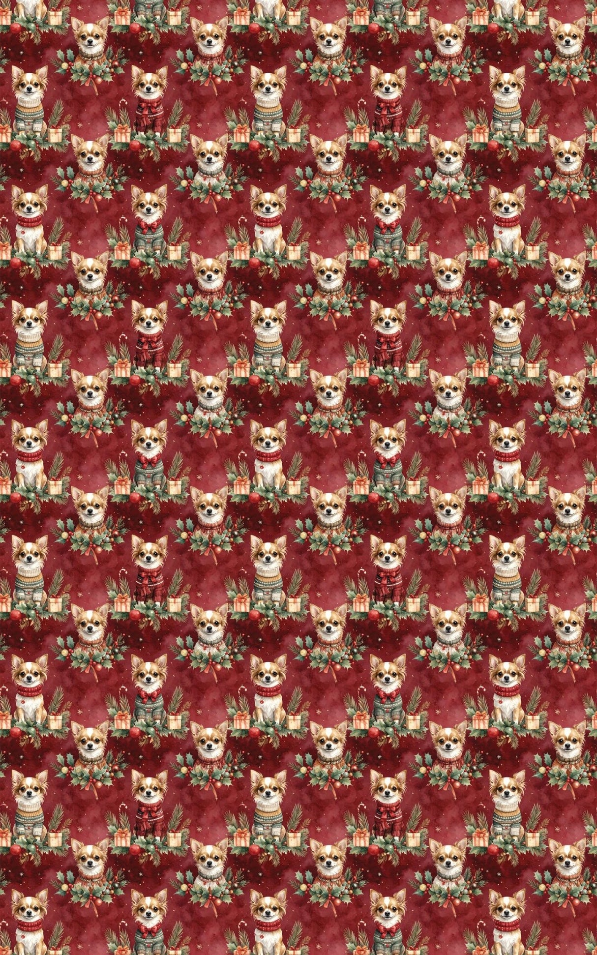 Chihuahua Holiday Chic Wrapping Paper - London Penny Gift Wrap