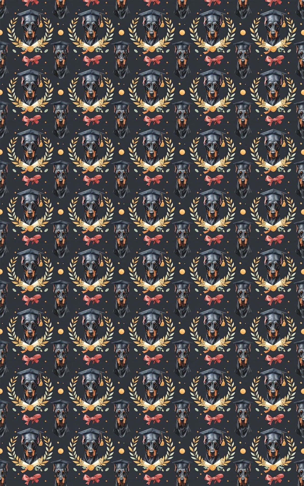 Graduation Doberman Wrapping Paper - London Penny Gift Wrap