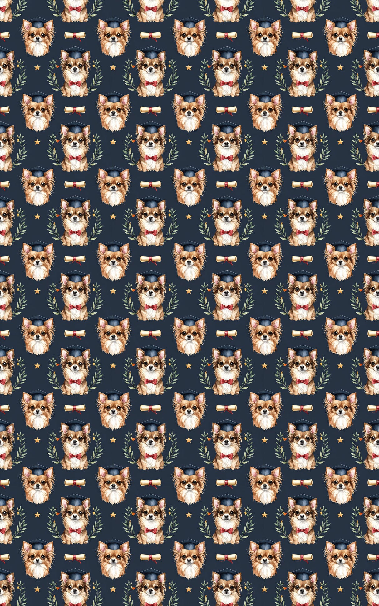 Graduation Chihuahua Wrapping Paper