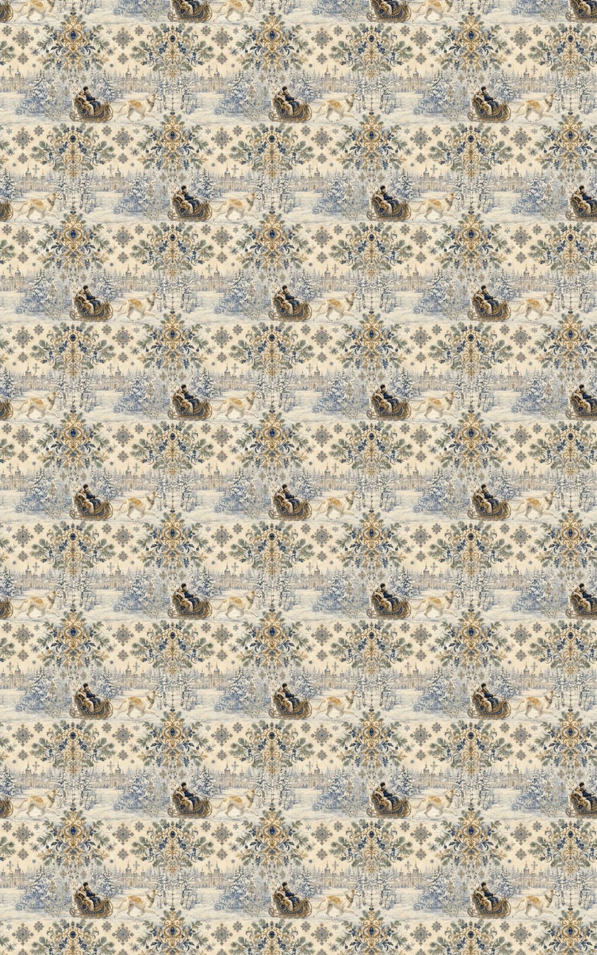 Borzois Through the Snow Wrapping Paper - London Penny Gift Wrap
