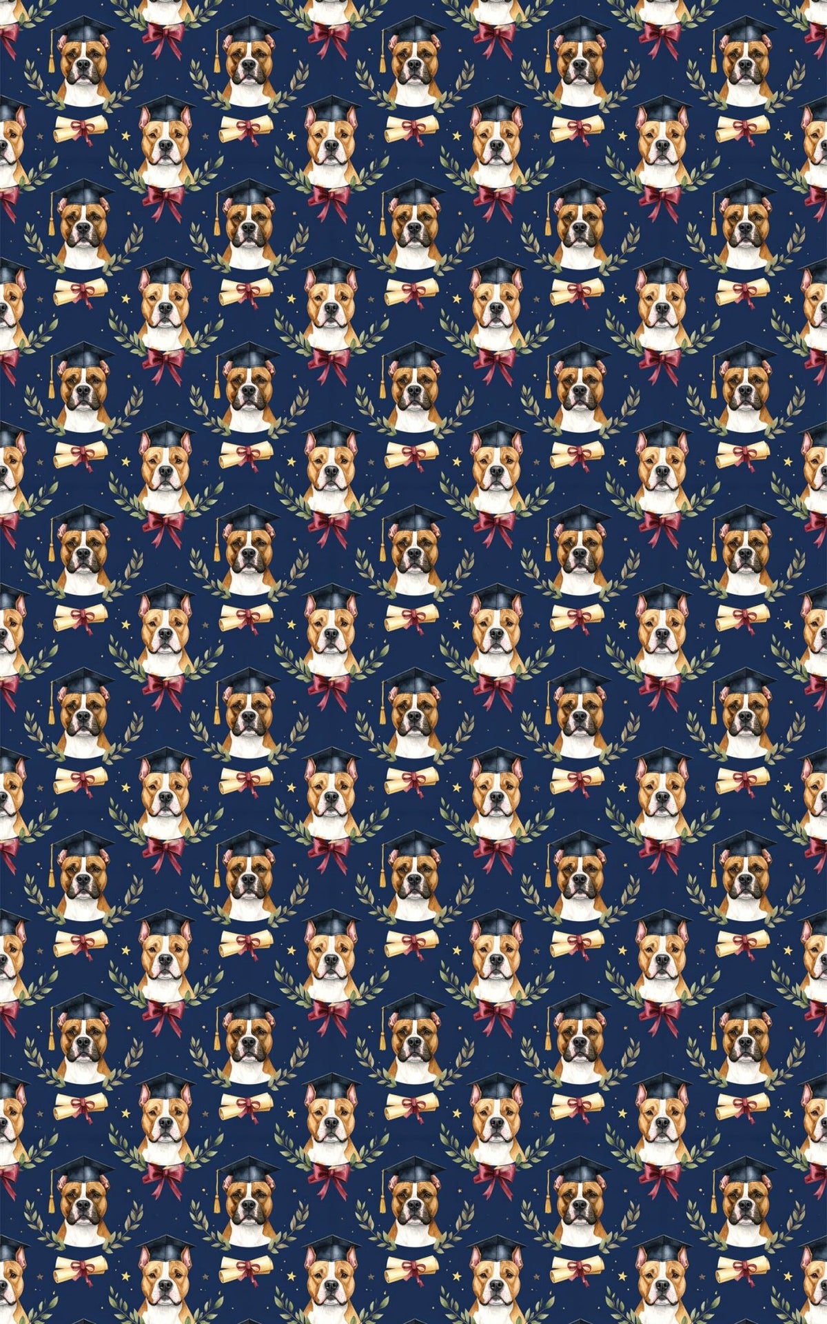 Graduation Staffy Wrapping Paper - London Penny Gift Wrap