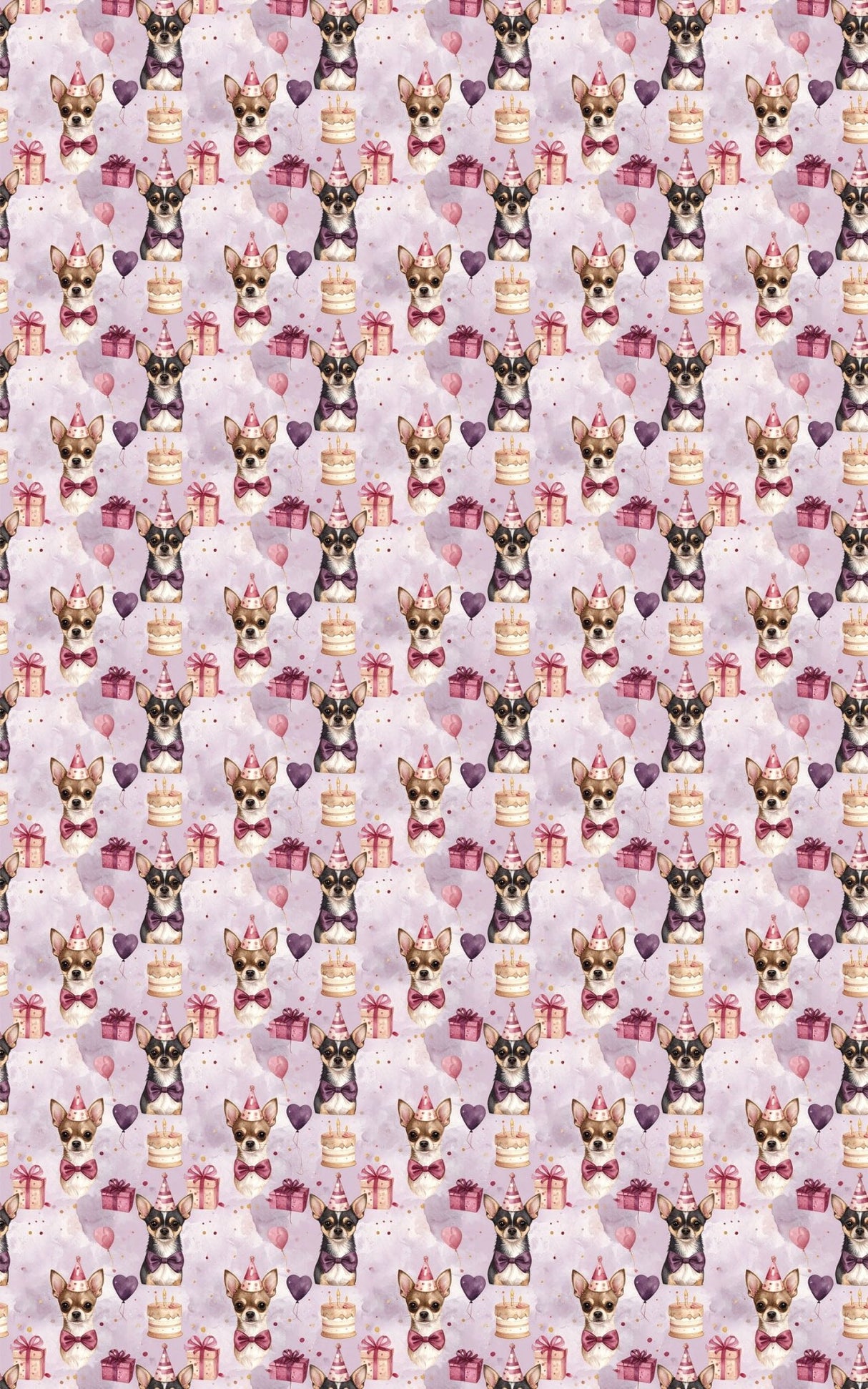 Chihuahua Birthday Party Wrapping Paper - London Penny Gift Wrap