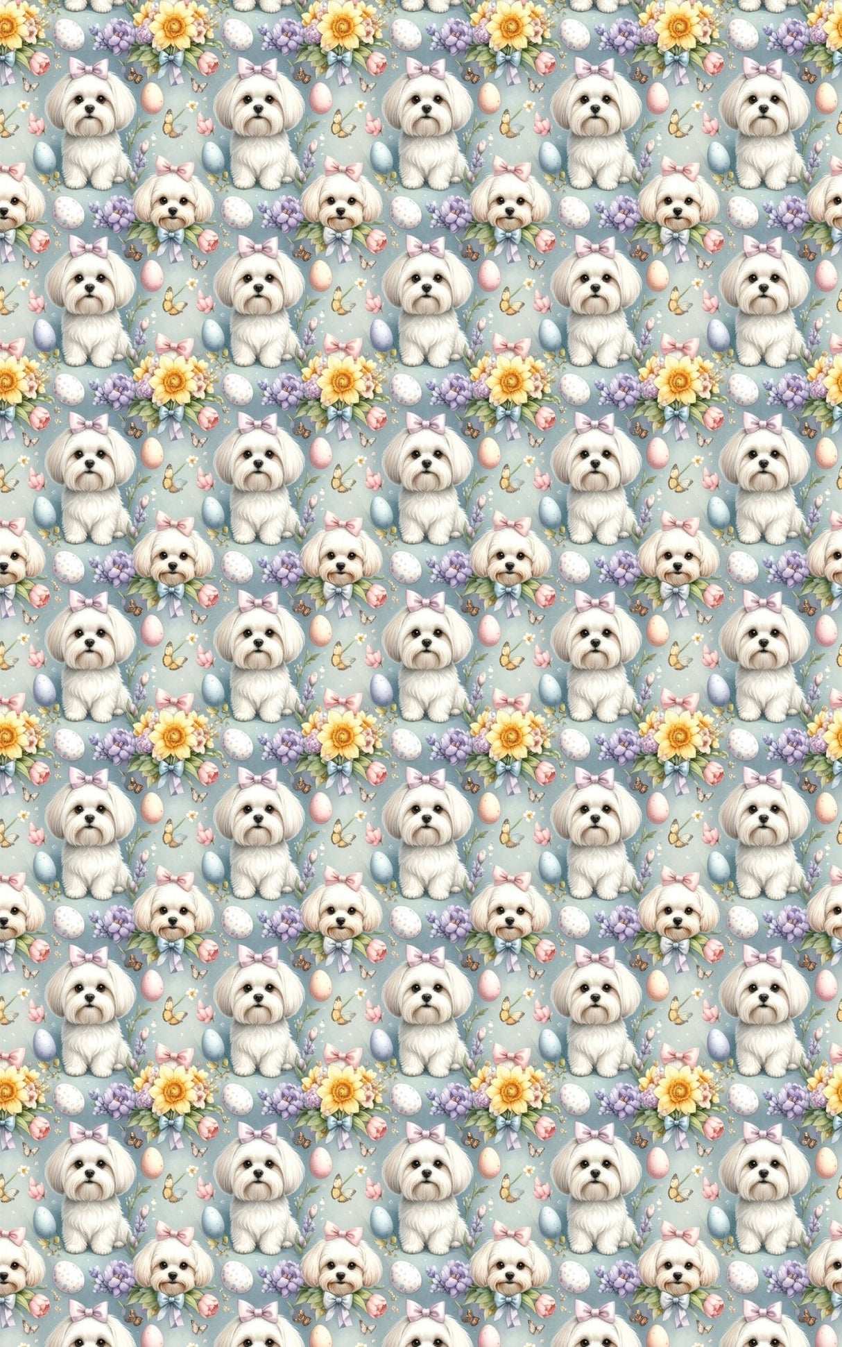 Easter Garden Maltese Wrapping Paper - London Penny Gift Wrap