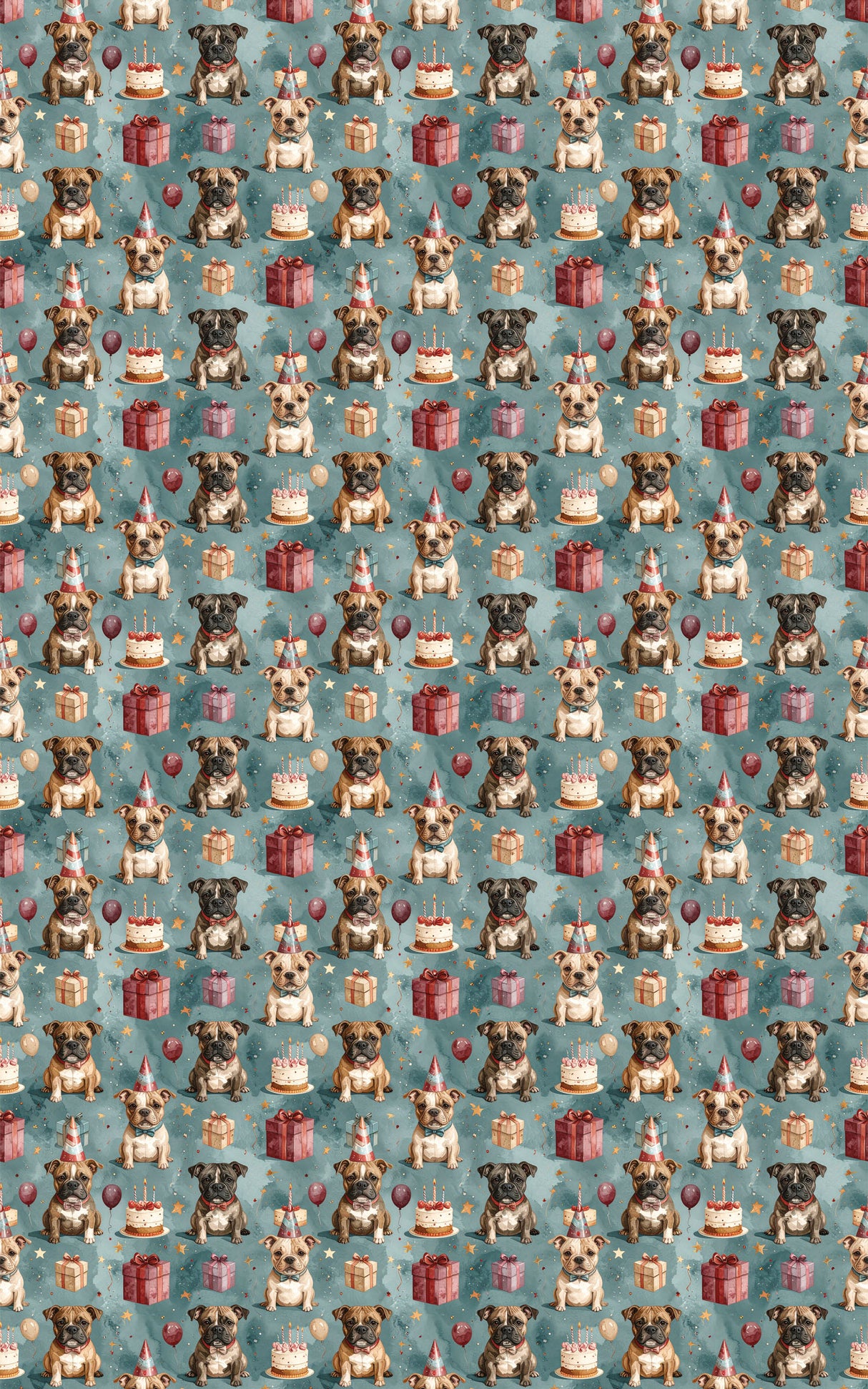 Happy Birthday Staffy Wrapping Paper
