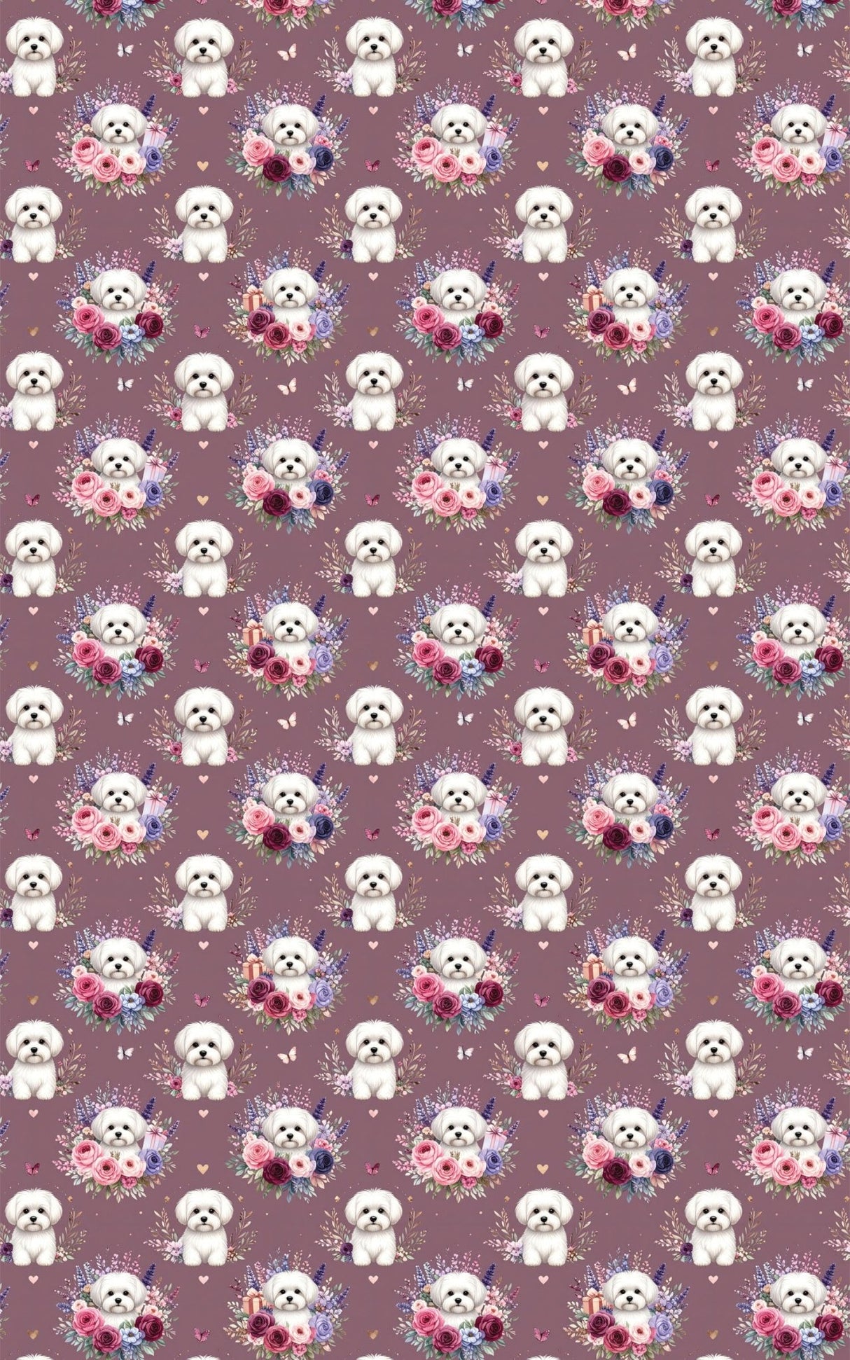 Floral Maltese Mother’s Day Wrapping Paper - London Penny Gift Wrap