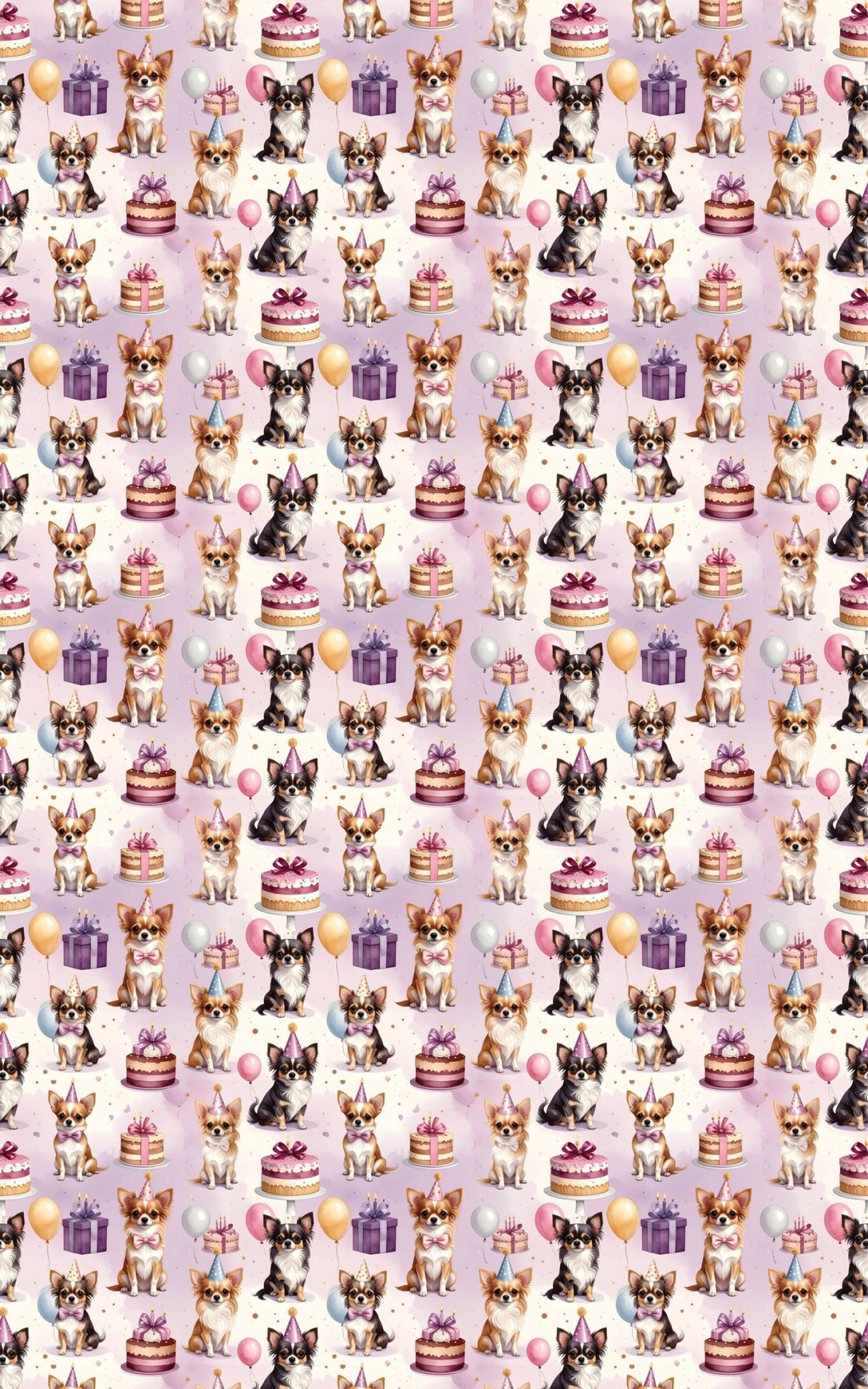 Chihuahua Birthday Bash Wrapping Paper - London Penny Gift Wrap