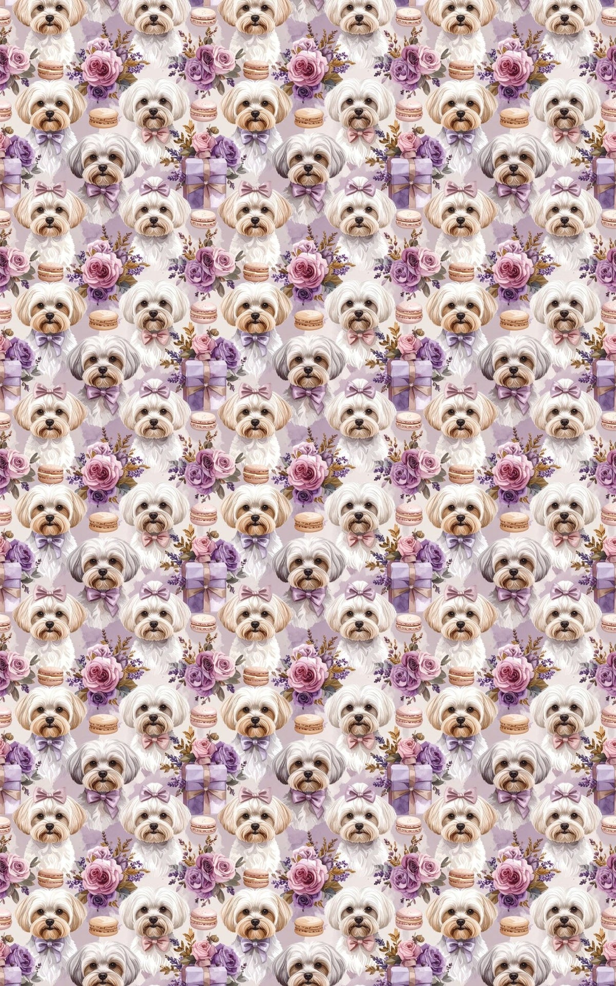 Parisian Chic Maltese Wrapping Paper - London Penny Gift Wrap