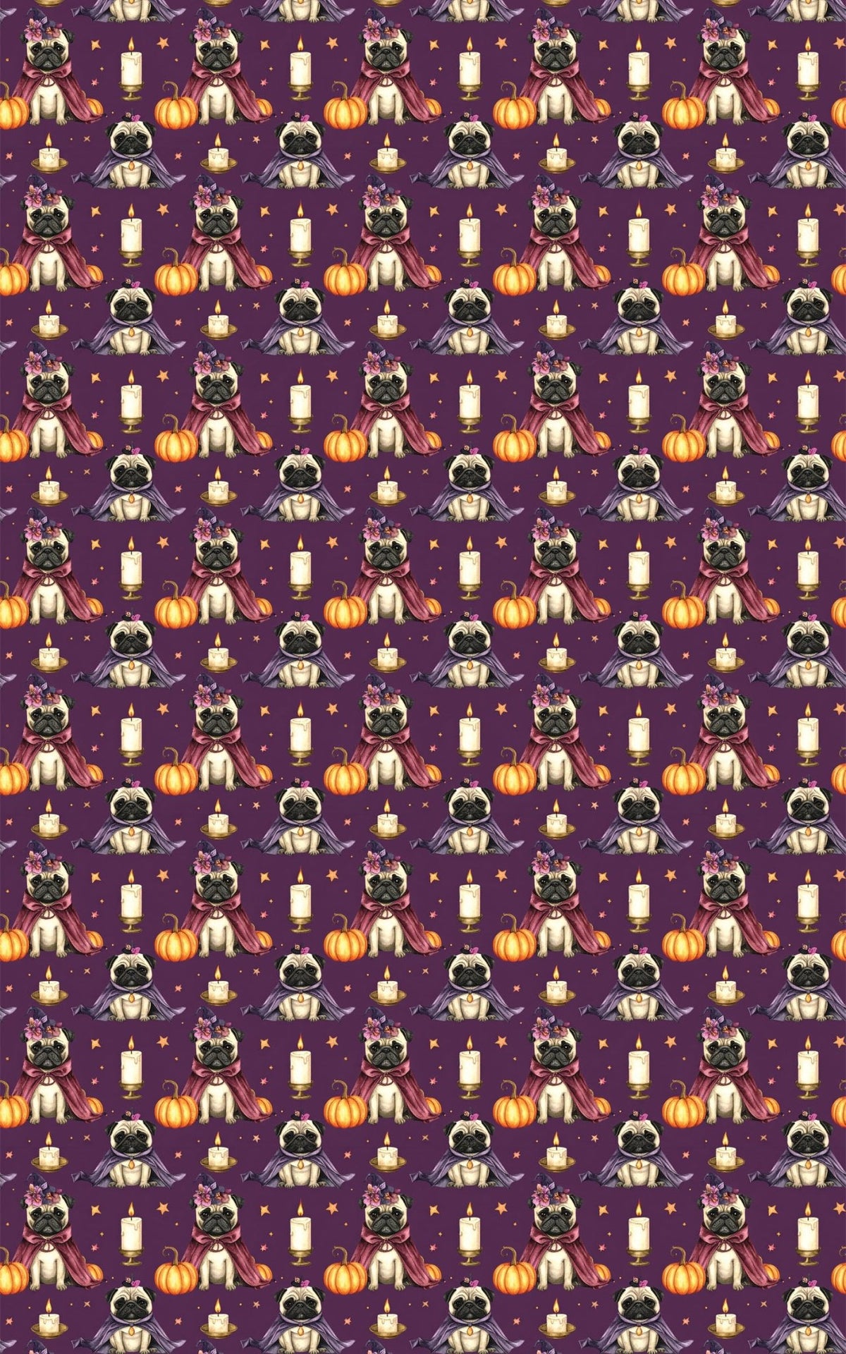 Spooky Gothic Pug Wrapping Paper - London Penny Gift Wrap