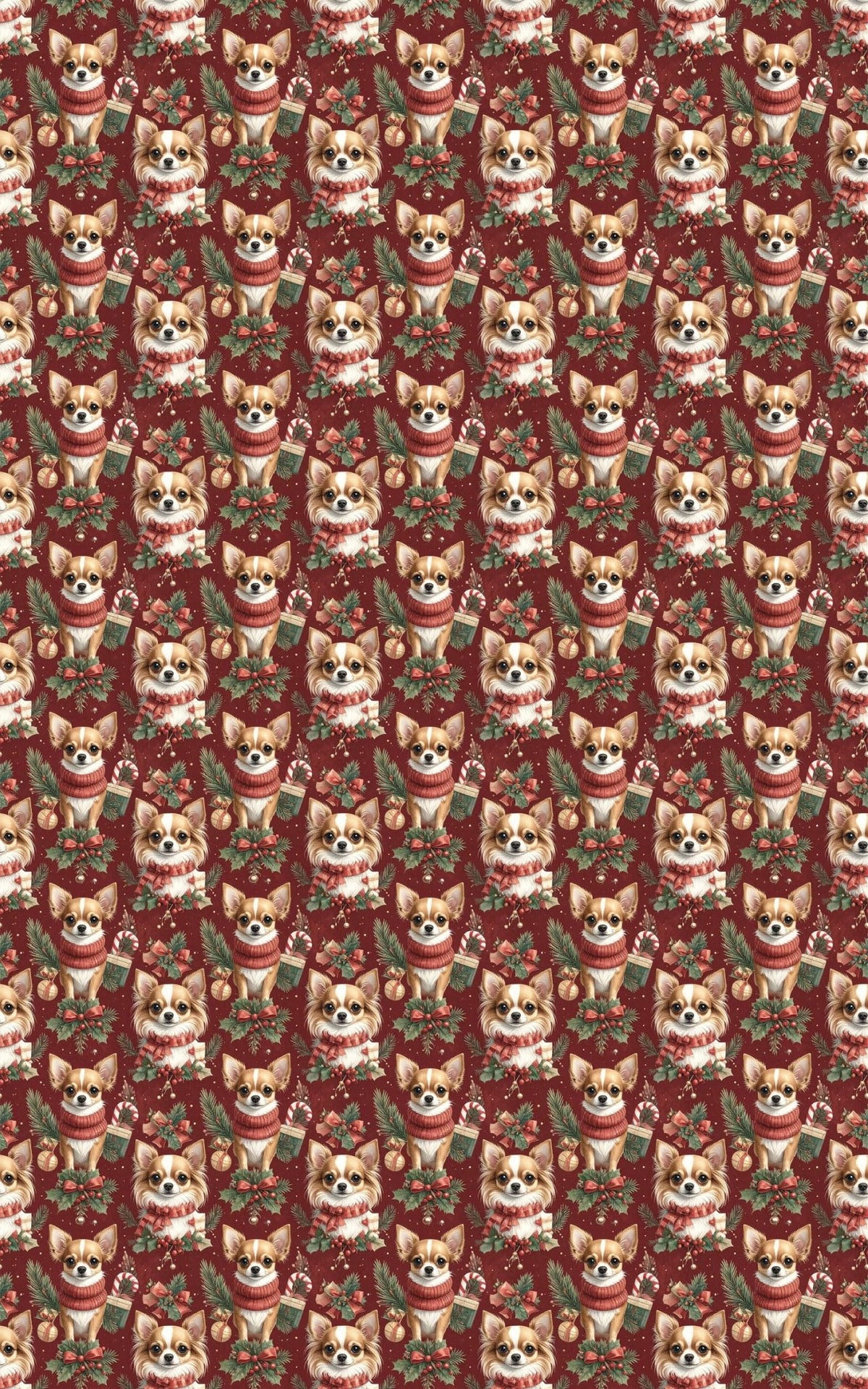 Christmas Chihuahua Boutique Wrapping Paper - London Penny Gift Wrap