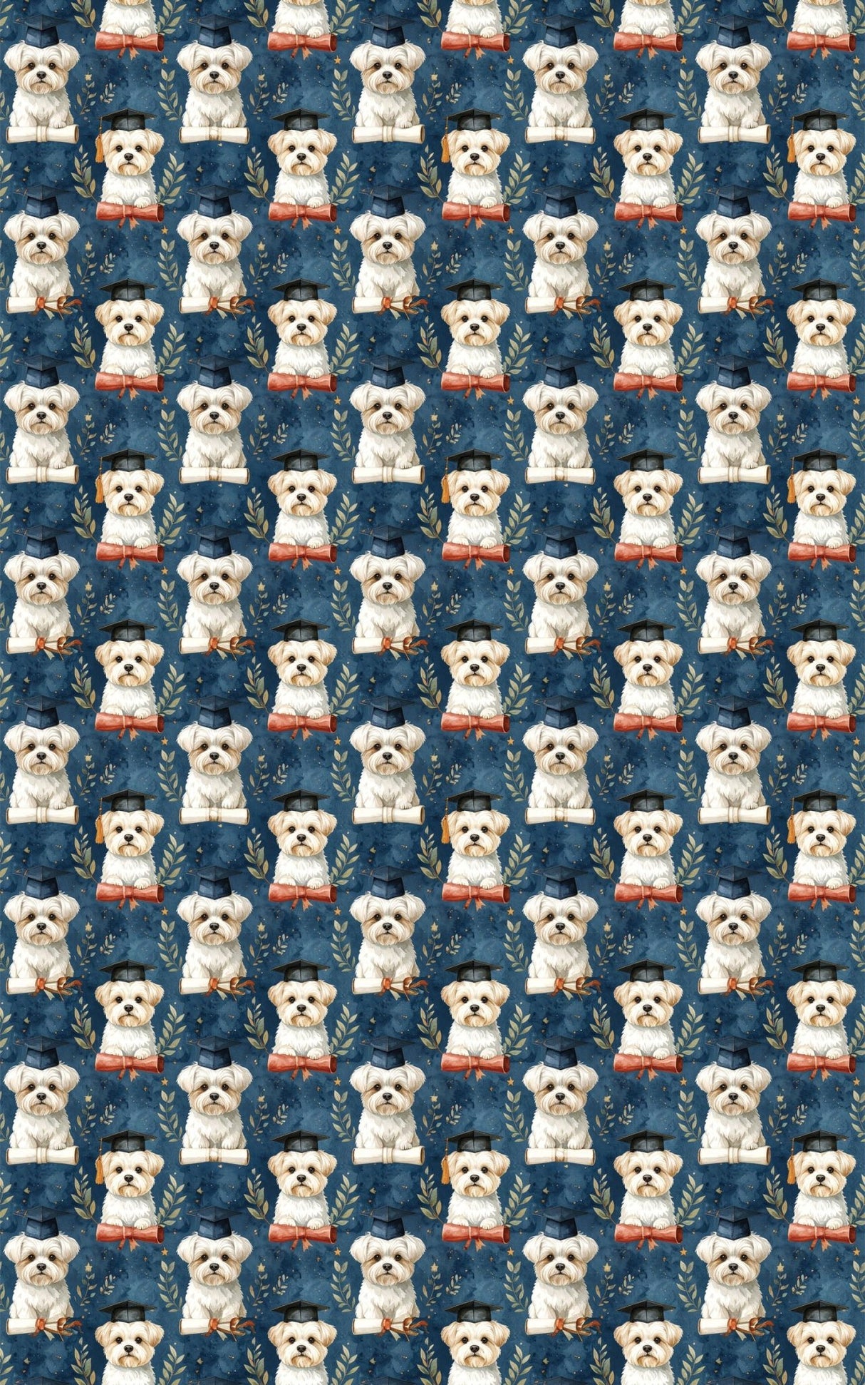 Graduation Maltese Wrapping Paper - London Penny Gift Wrap