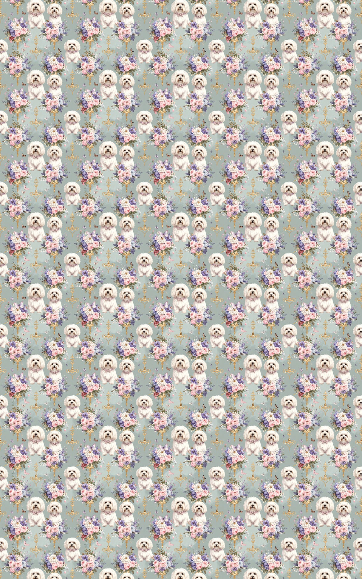 Maltese Garden Party Wrapping Paper