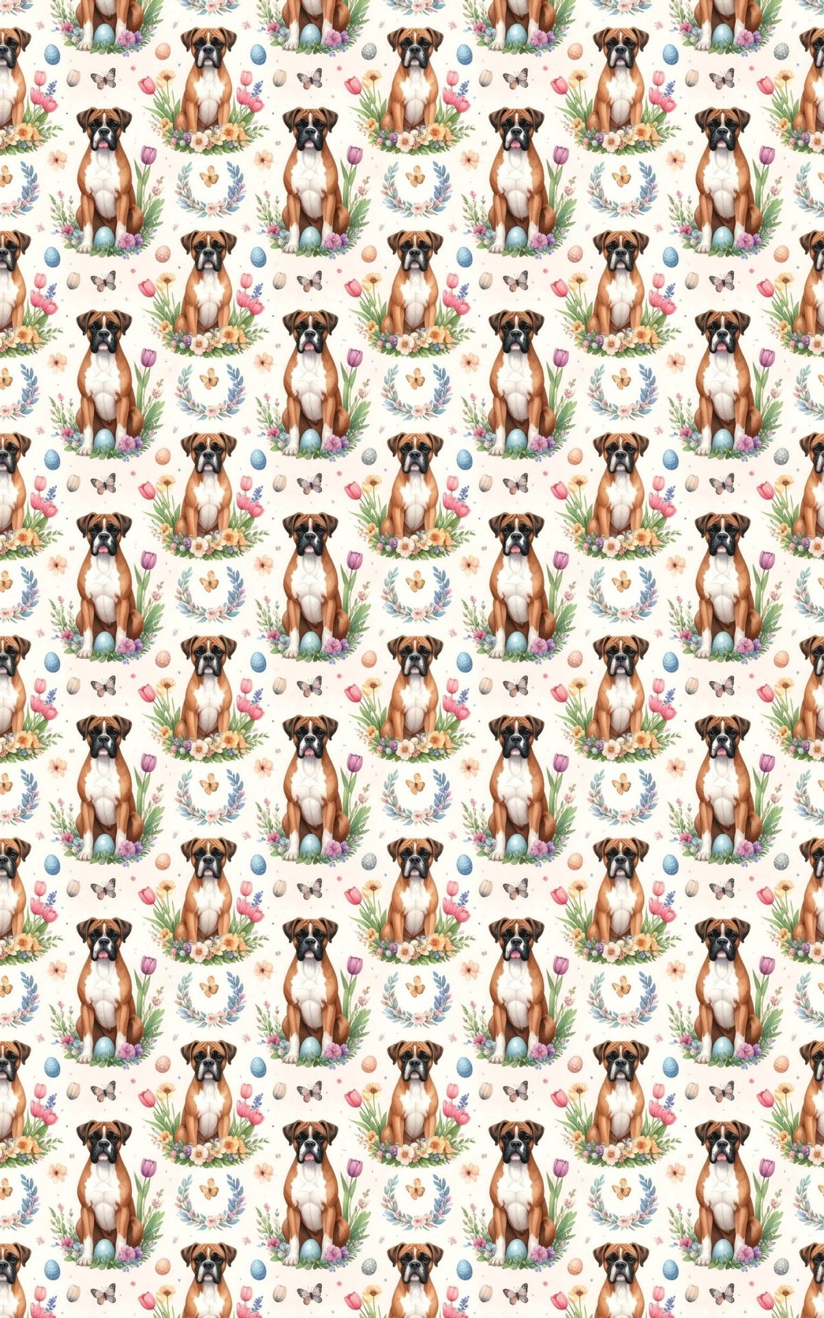 Easter Garden Boxer Wrapping Paper - London Penny Gift Wrap