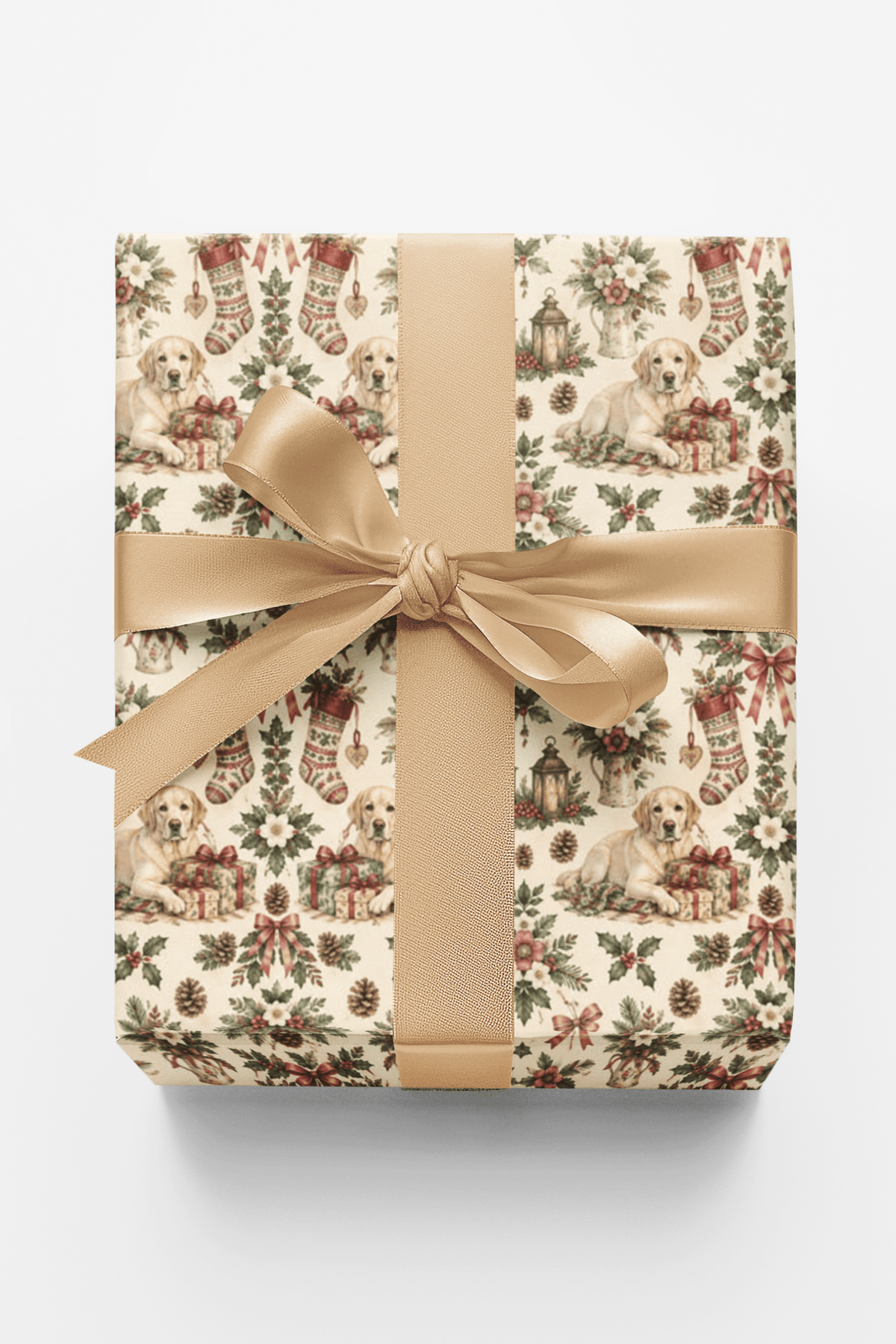Imperial Christmas Labradors Wrapping Paper - London Penny Gift Wrap