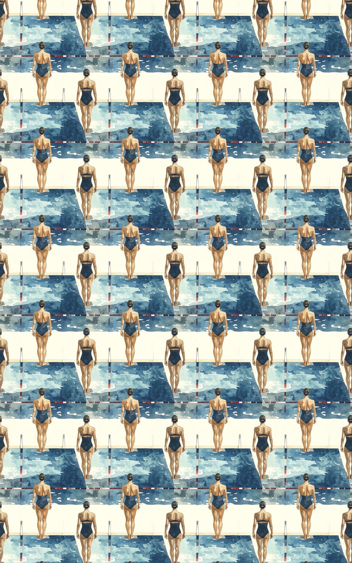 Diving Board & Splash Wrapping Paper - London Penny Gift Wrap