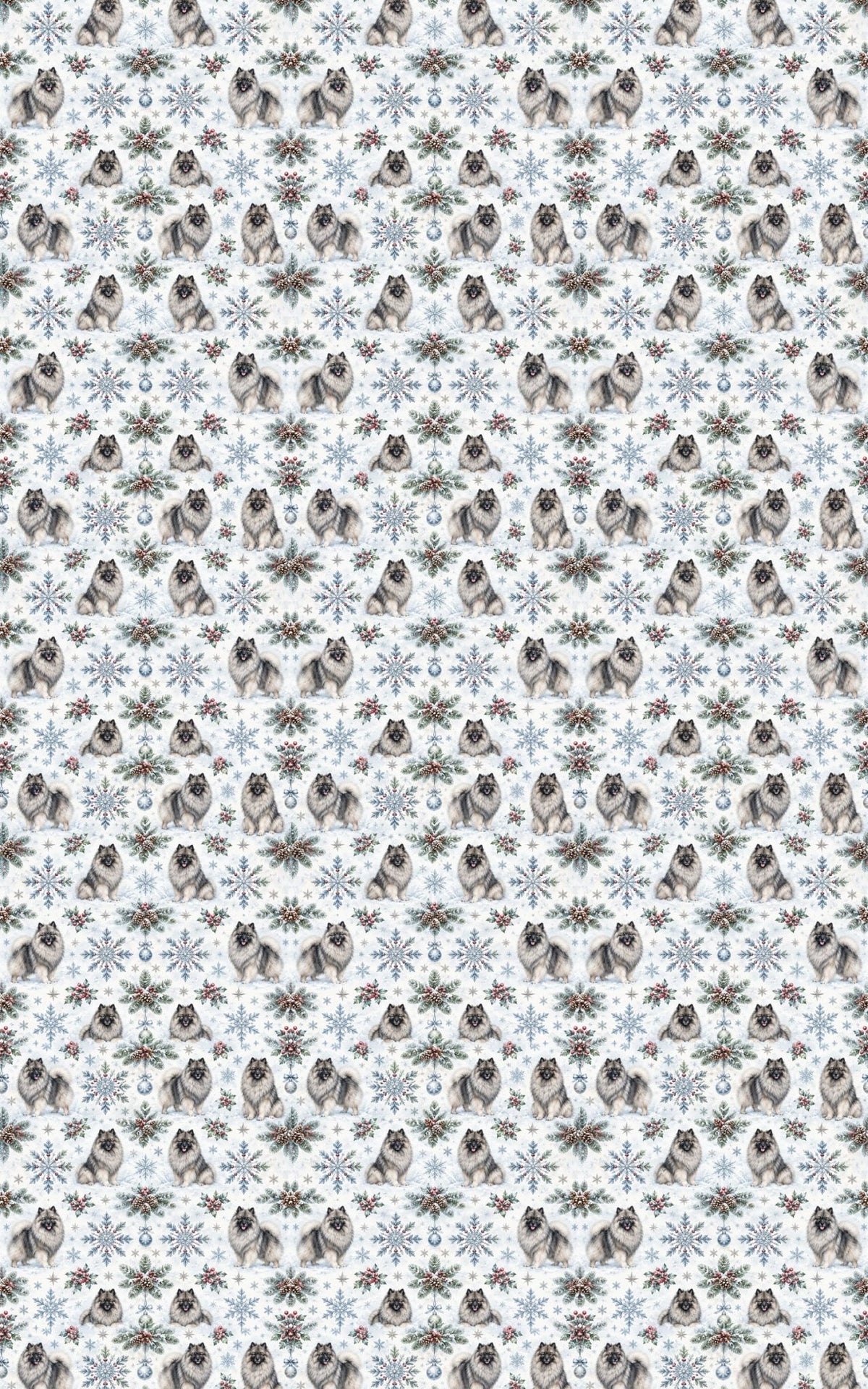 Siberian Keeshond Arctic Christmas Wrapping Paper - London Penny Gift Wrap