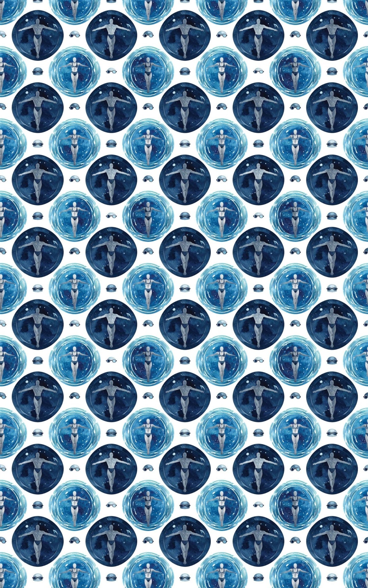 Aquatic Heritage Tile Wrapping Paper - London Penny Gift Wrap