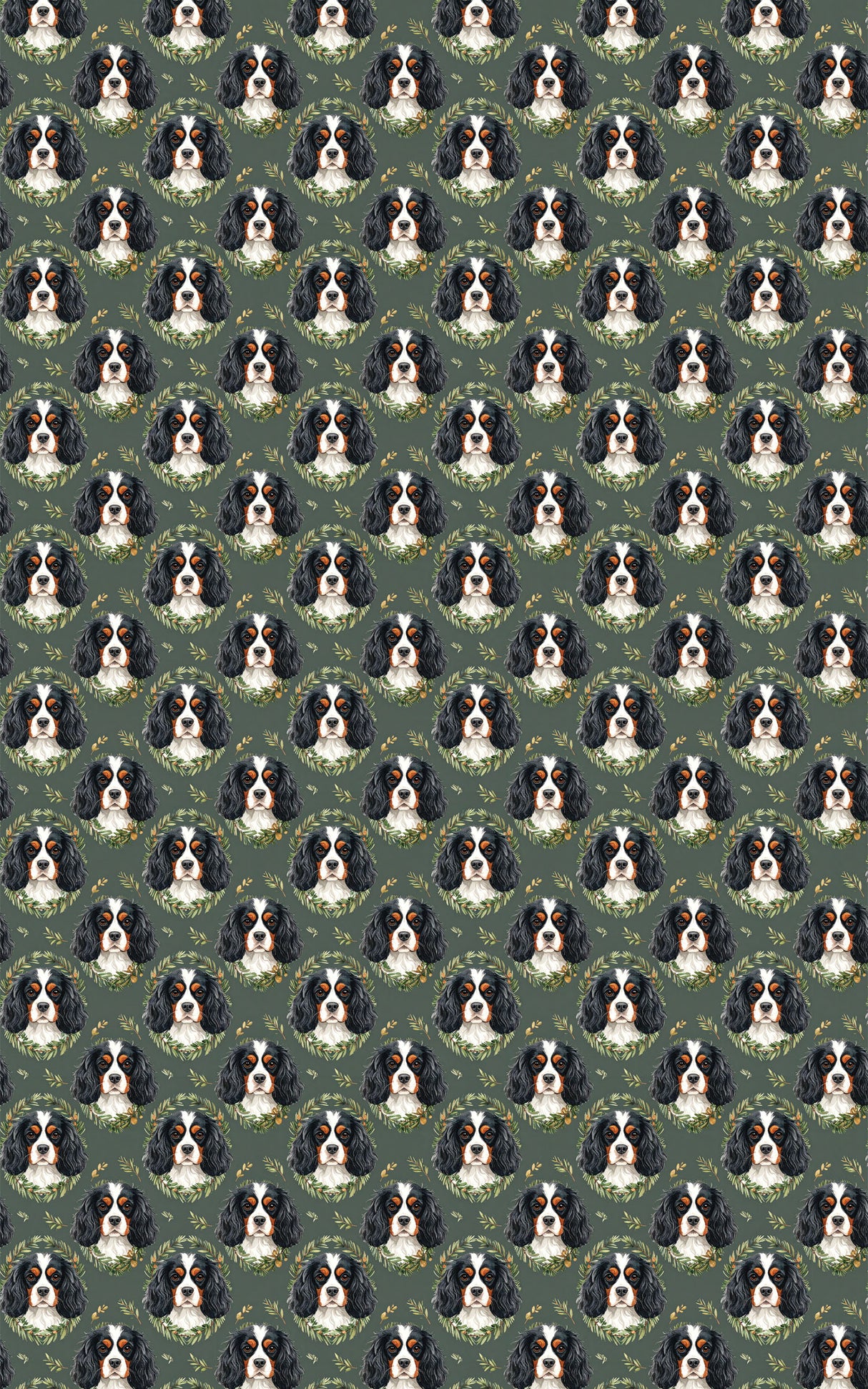 Evergreen Portrait Medallions Wrapping Paper