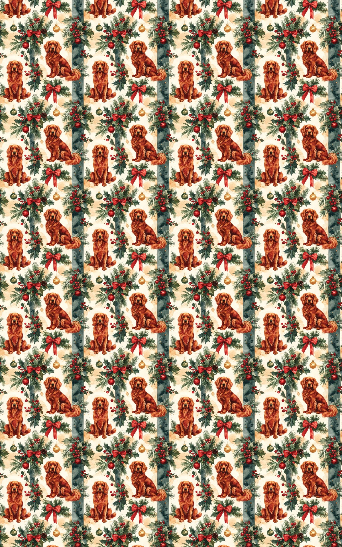 Classic Christmas Golden Retriever Wrapping Paper