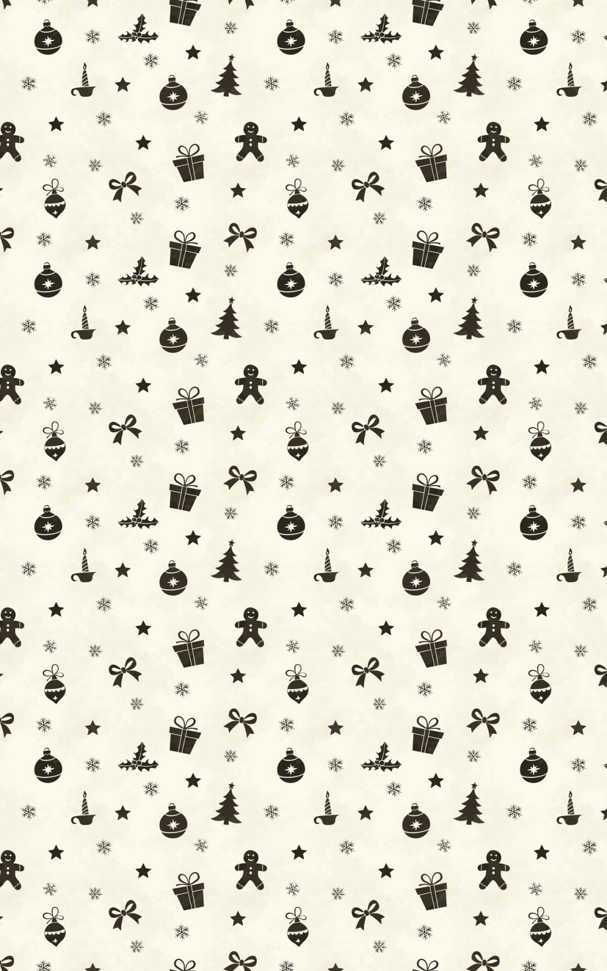 Monochrome Holiday Silhouettes - London Penny Gift Wrap
