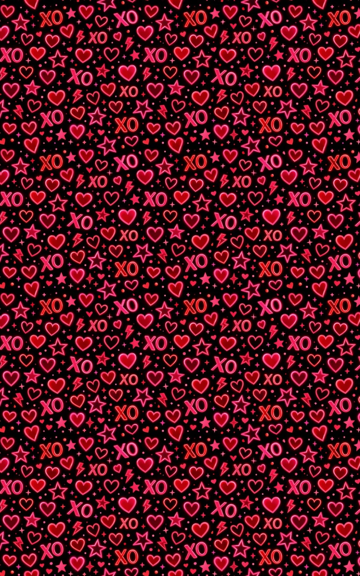 Neon Valentine Doodles - London Penny Gift Wrap