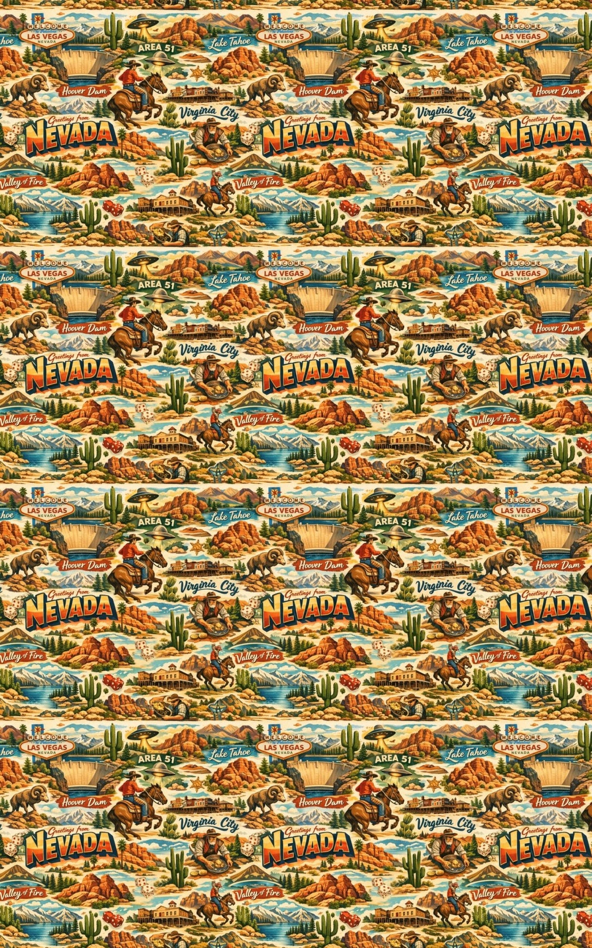 Nevada Postcard Memories - London Penny Gift Wrap