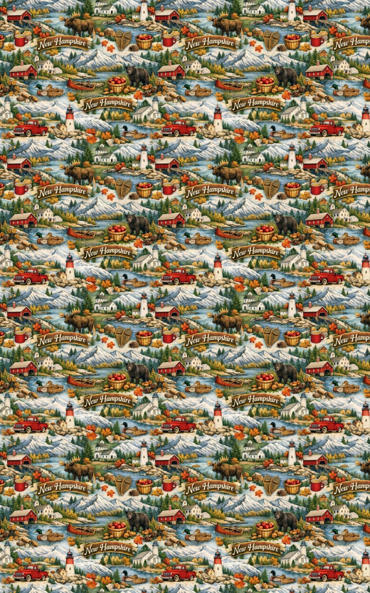 New Hampshire White Mountain Air - London Penny Gift Wrap