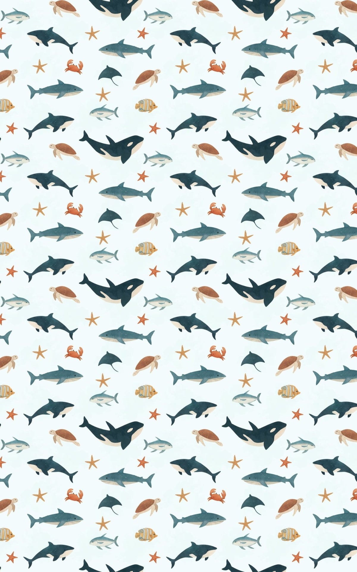 Ocean Creatures Drift - London Penny Gift Wrap