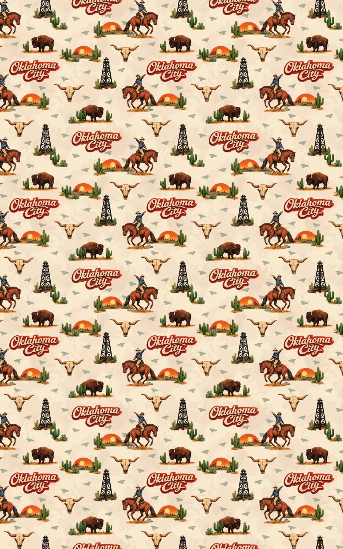 Oklahoma City Western Past - London Penny Gift Wrap