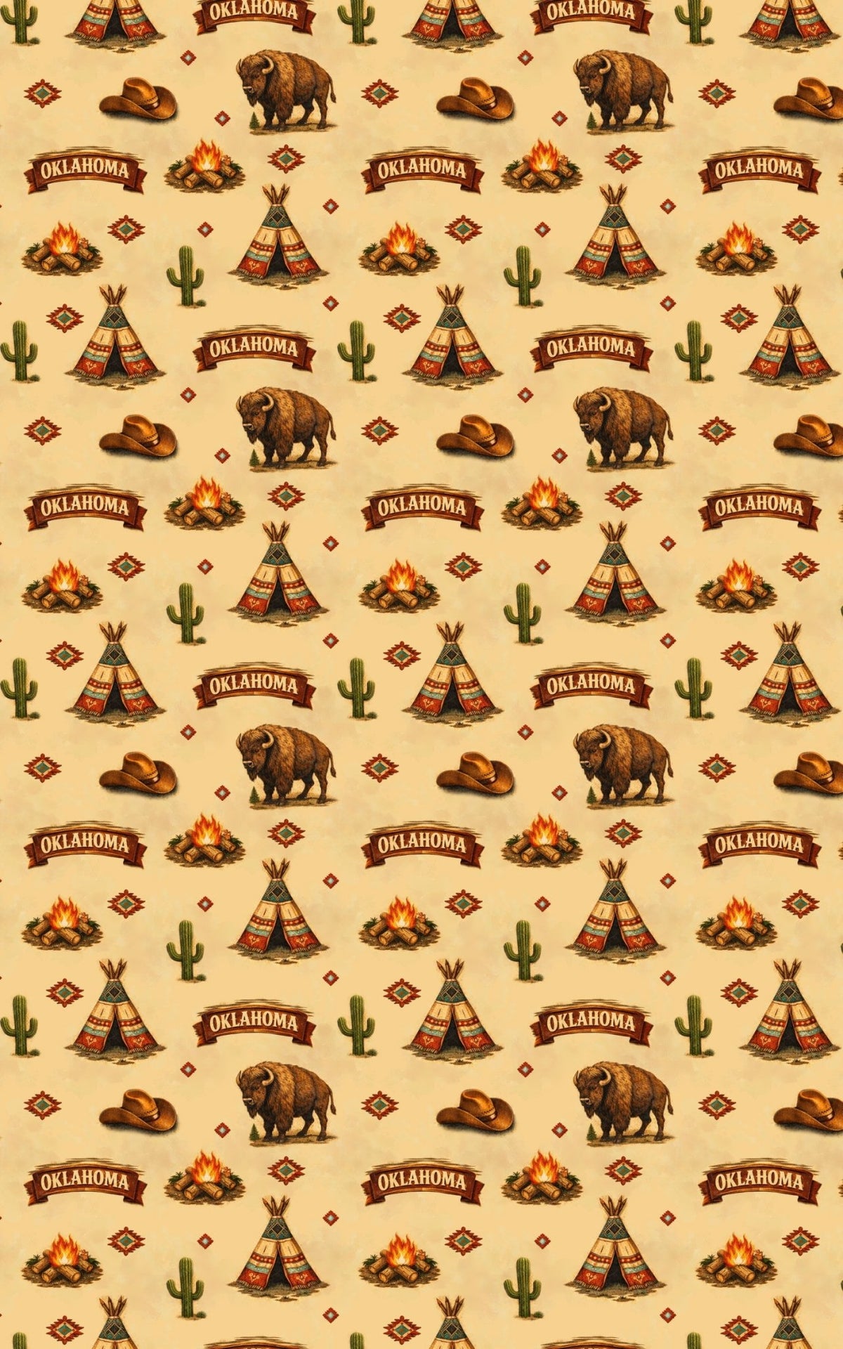 Oklahoma Western Prairie - London Penny Gift Wrap