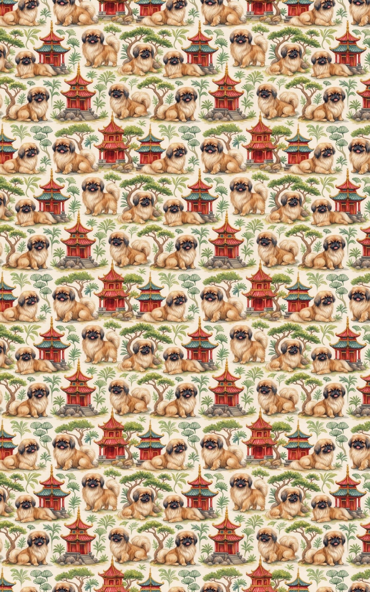 Pekingese Pagoda - London Penny Gift Wrap