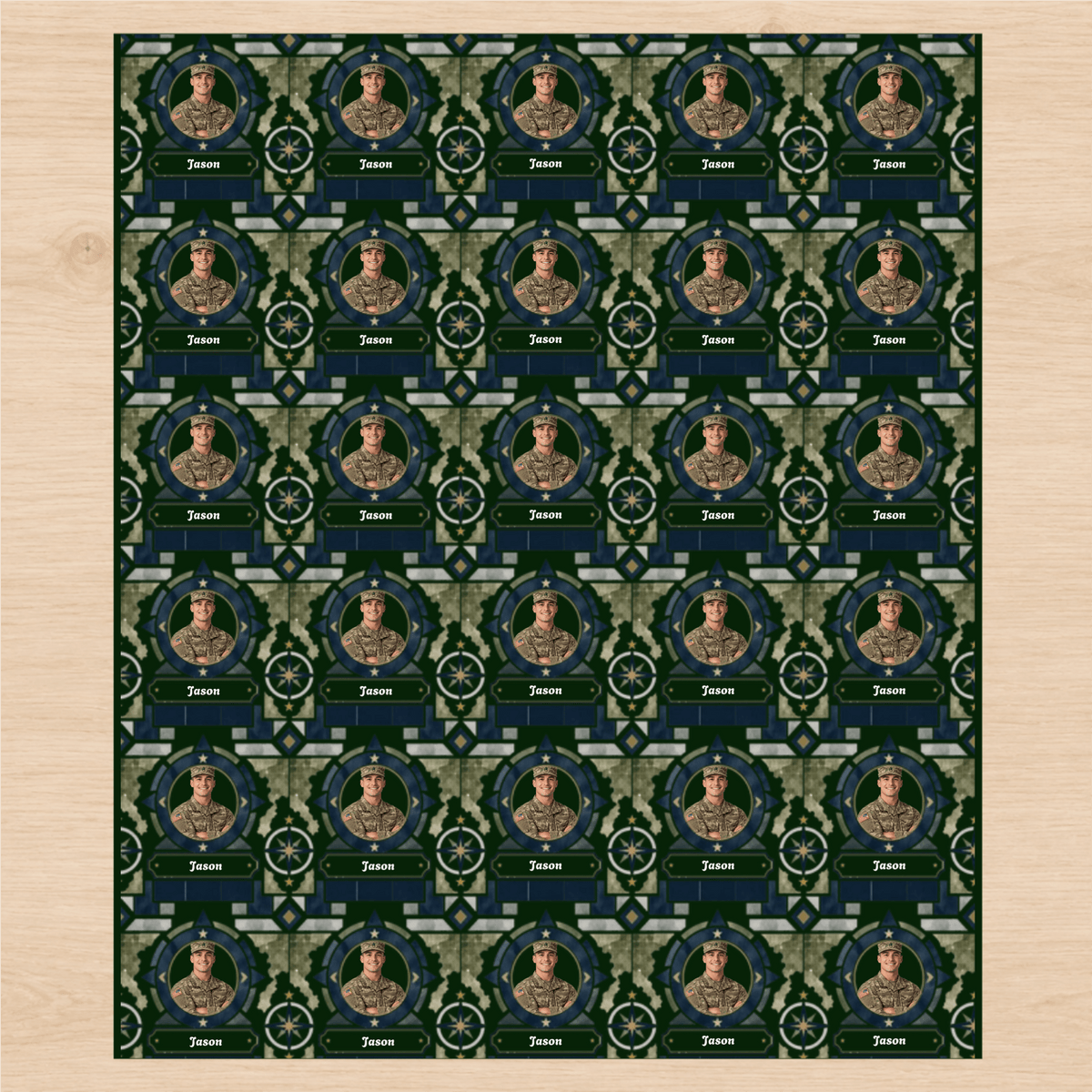 Personalized Modern Service Coordinates Wrapping Paper | Custom Gift Wrap - London Penny Gift Wrap
