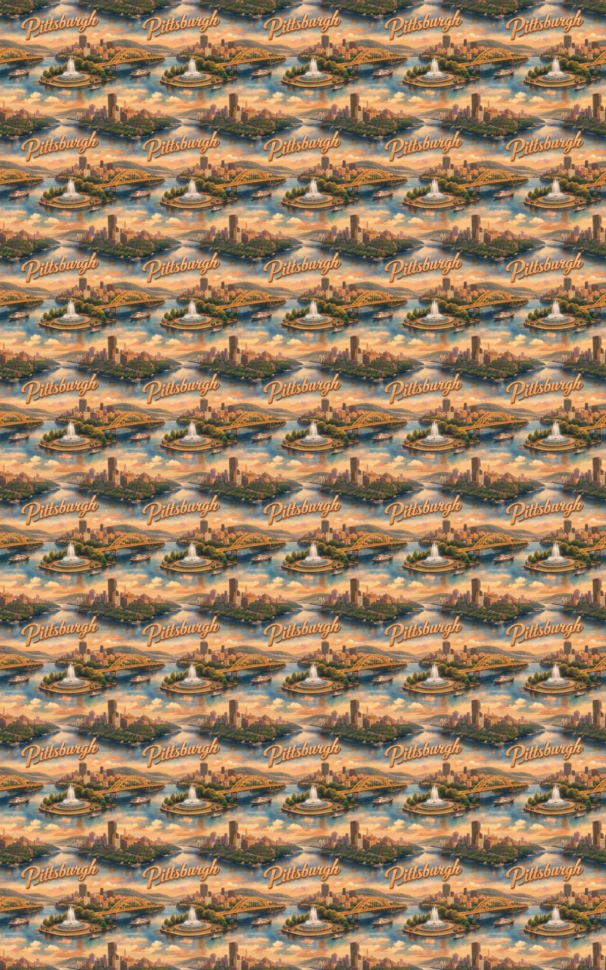 Pittsburgh Steel City Revival - London Penny Gift Wrap